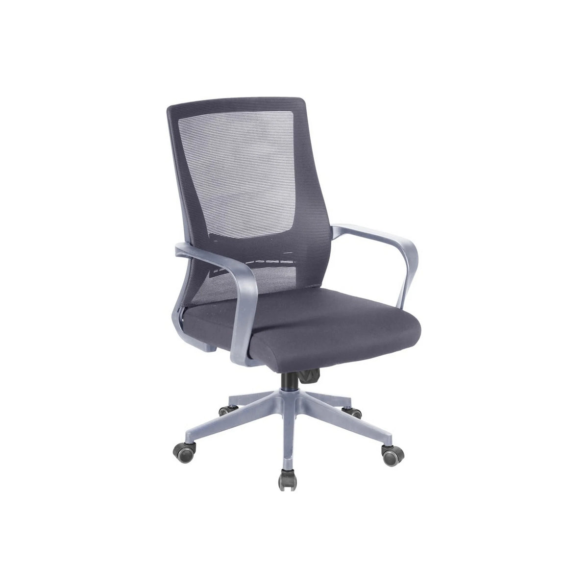 Scaun birou OZI, gri, stofa/plasa, 63x63x99/109 cm