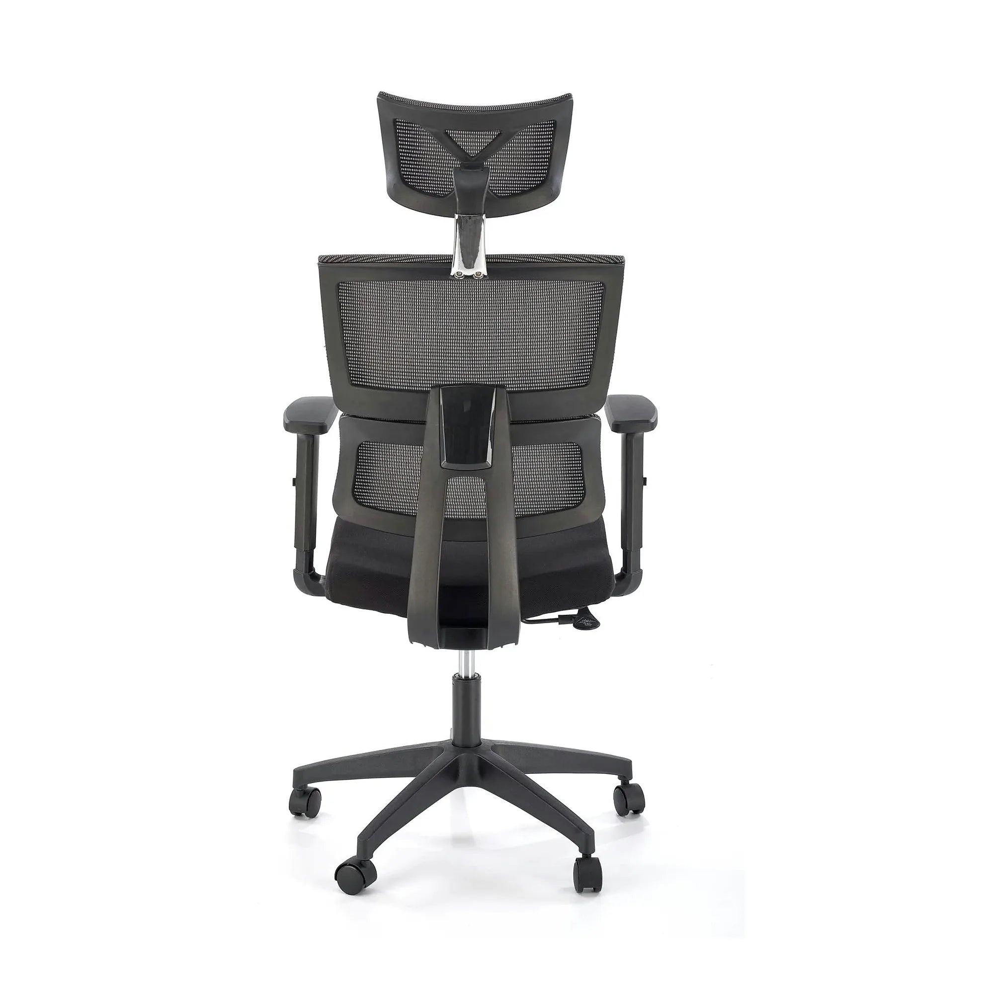 Scaun birou PABLO, negru/gri, stofa/plasa, 64x67x118/127 cm