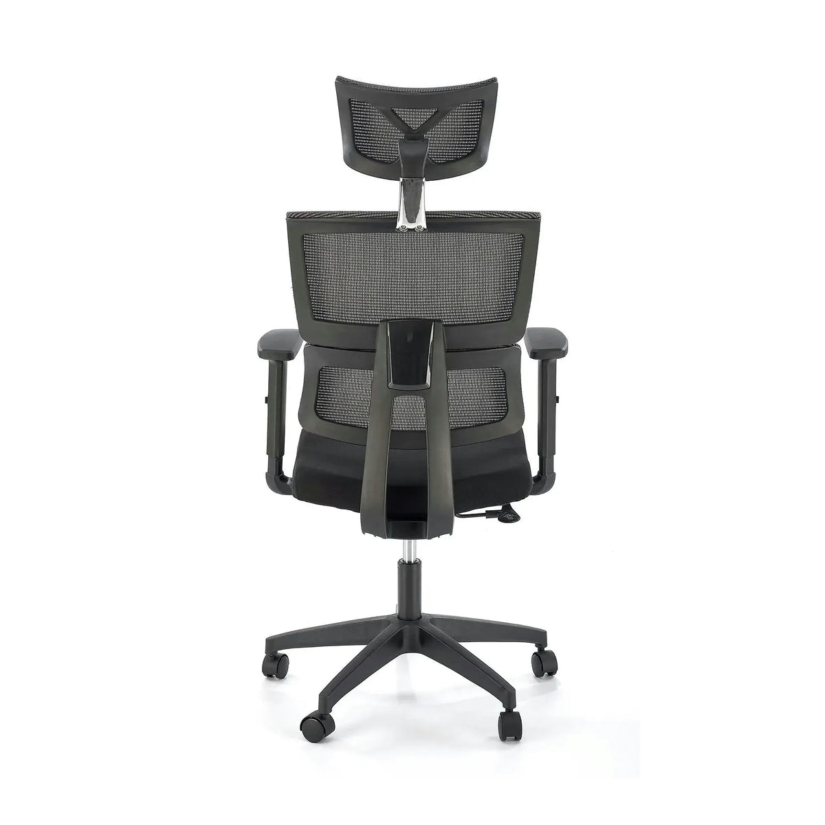 Scaun birou PABLO, negru/gri, stofa/plasa, 64x67x118/127 cm
