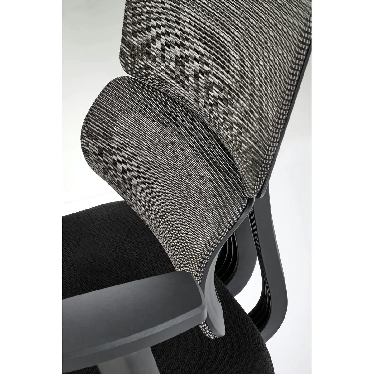 Scaun birou PABLO, negru/gri, stofa/plasa, 64x67x118/127 cm