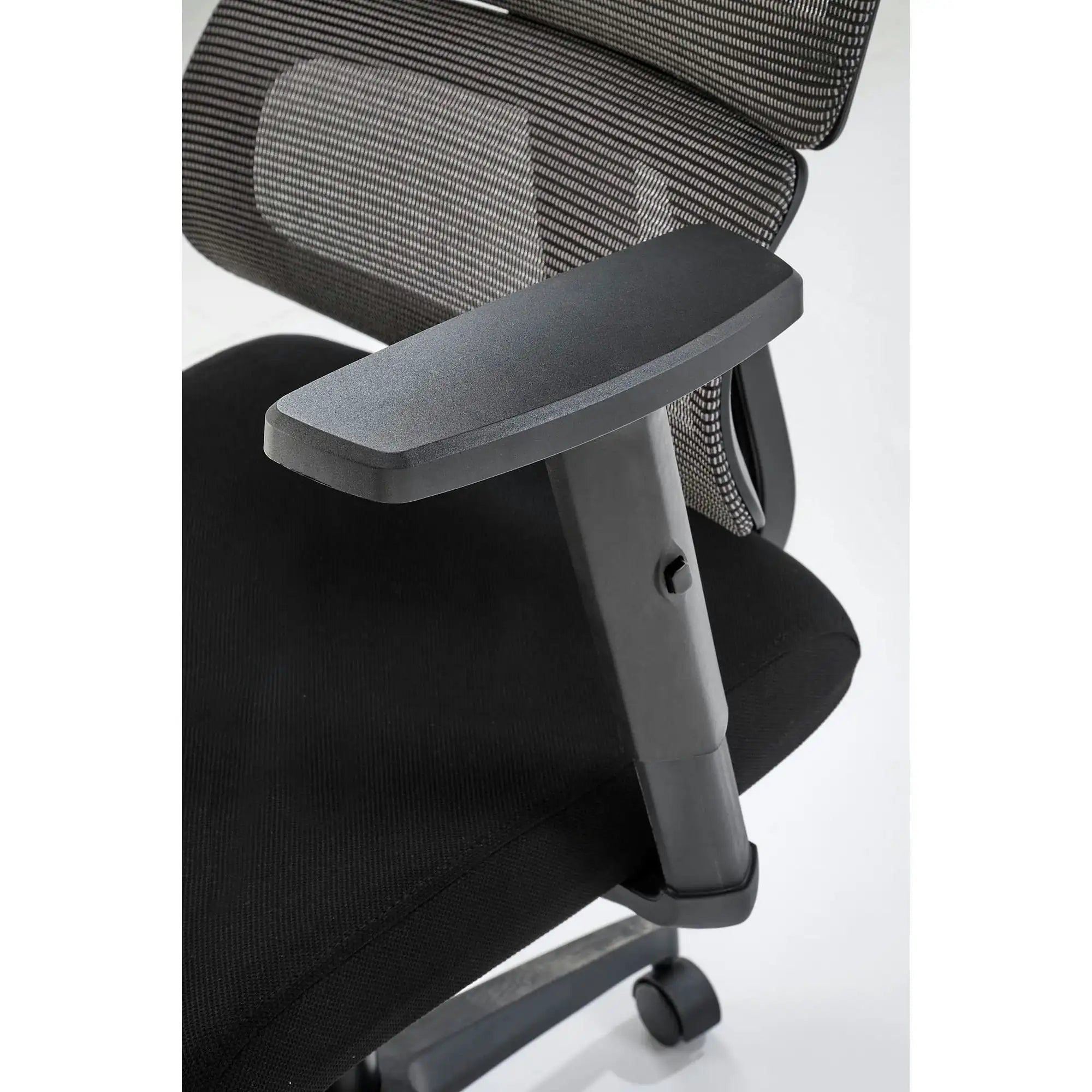 Scaun birou PABLO, negru/gri, stofa/plasa, 64x67x118/127 cm