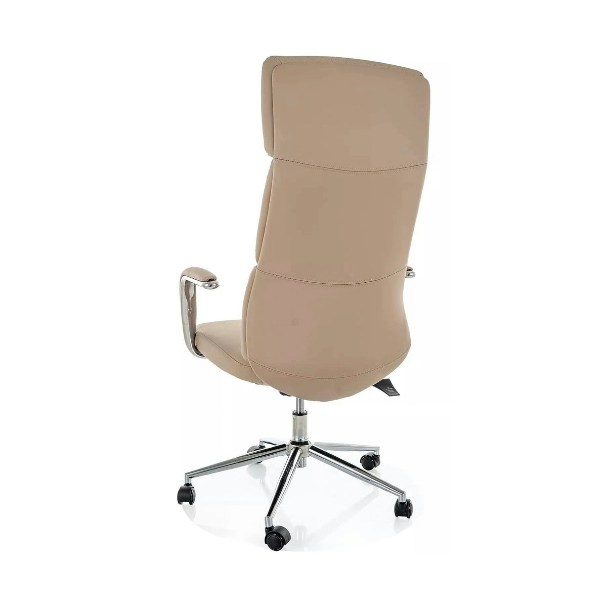 Scaun birou Q-03, bej, piele ecologică, 64x48x119 cm