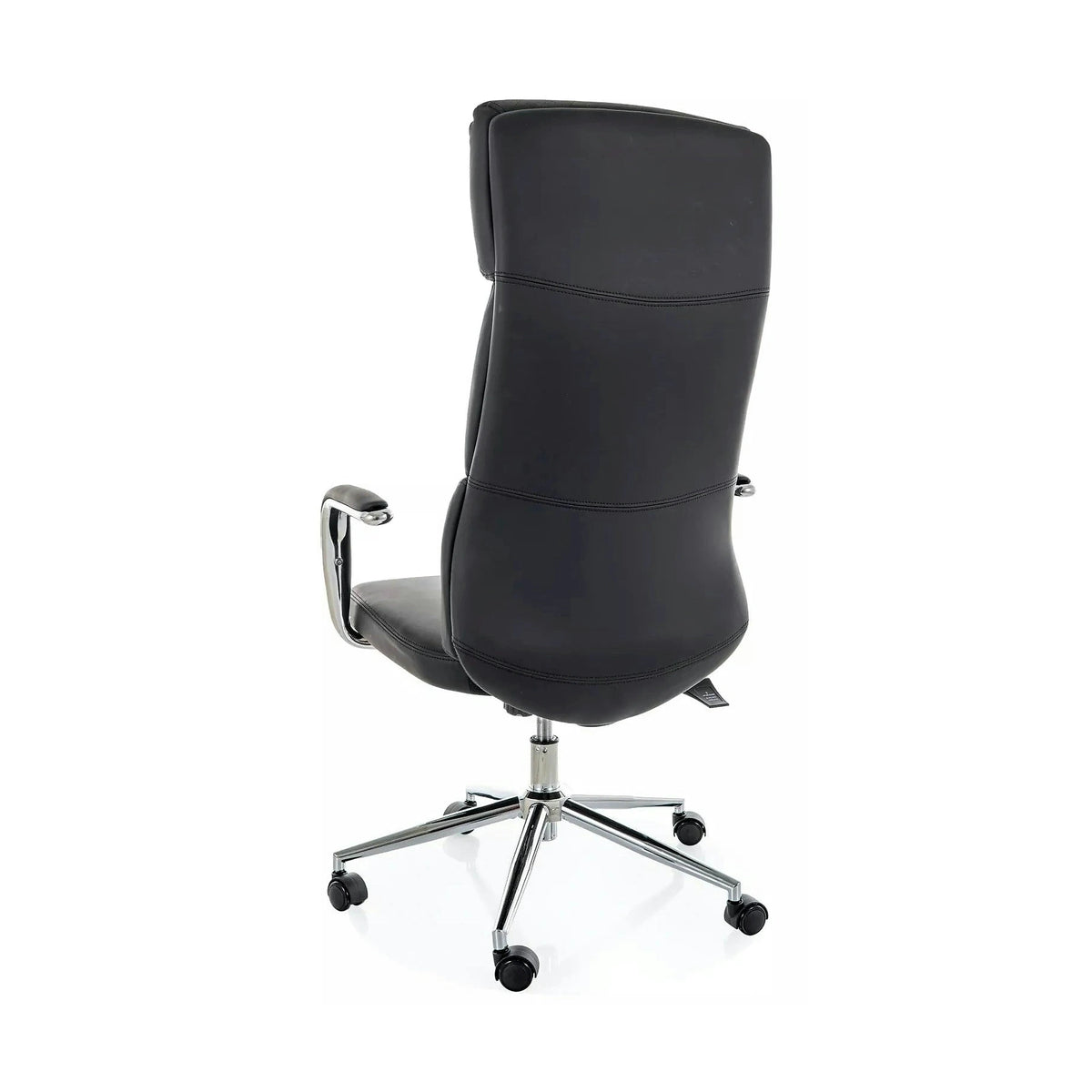 Scaun birou Q-03, negru, piele ecologică, 64x48x119 cm