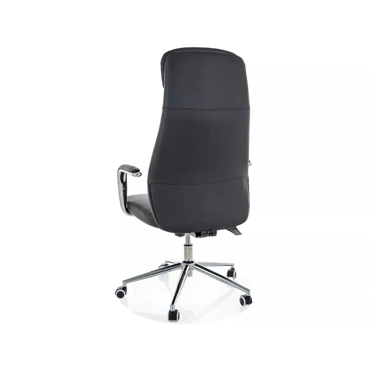Scaun birou Q-05, negru, piele ecologică, 65x50x117 cm