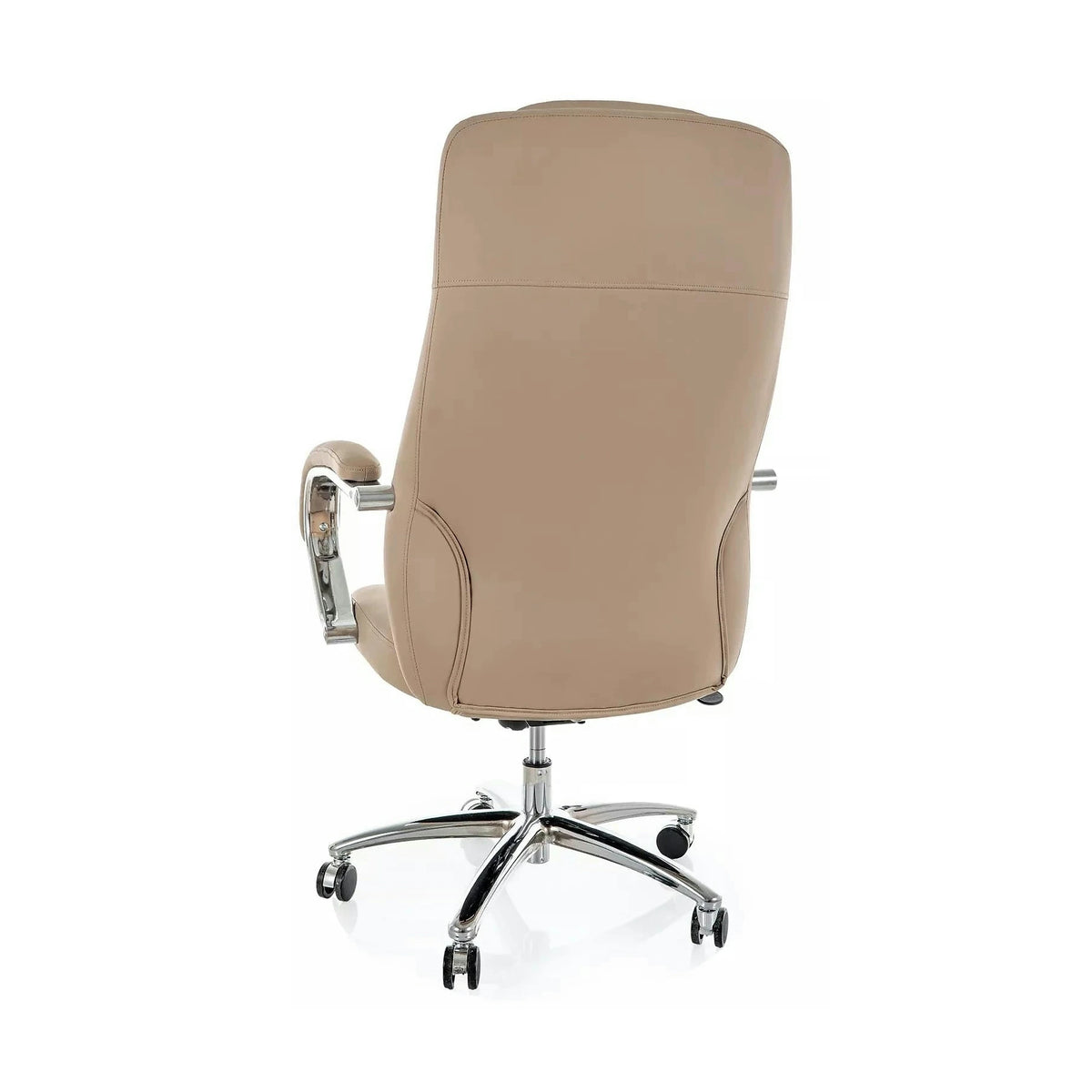 Scaun birou Q-07, bej, piele ecologică, 68x51x116 cm