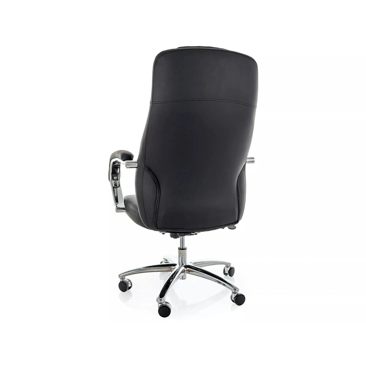 Scaun birou Q-07, negru, piele ecologică, 68x51x116 cm