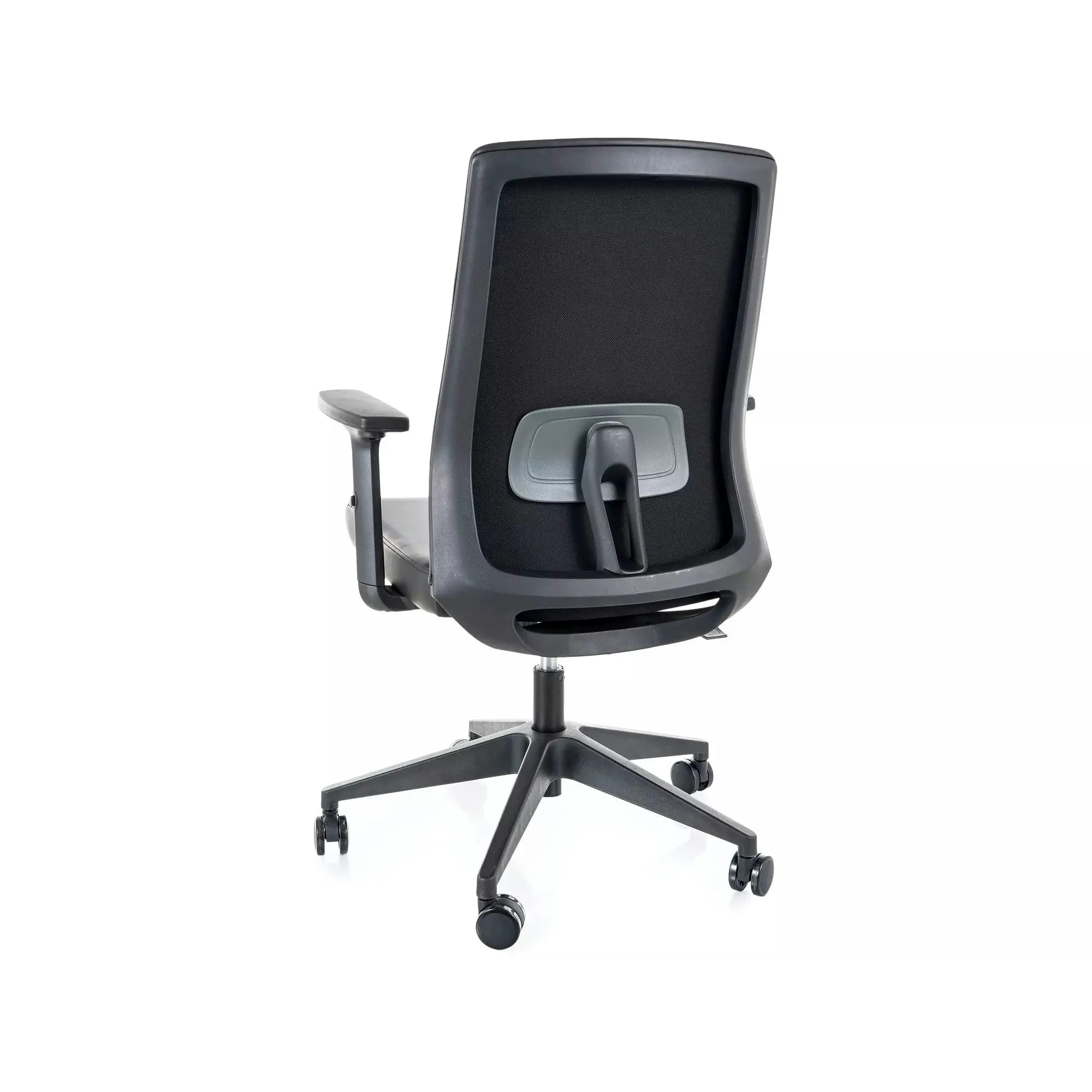 Scaun birou Q-085, negru, piele ecologică, 64x44x100 cm
