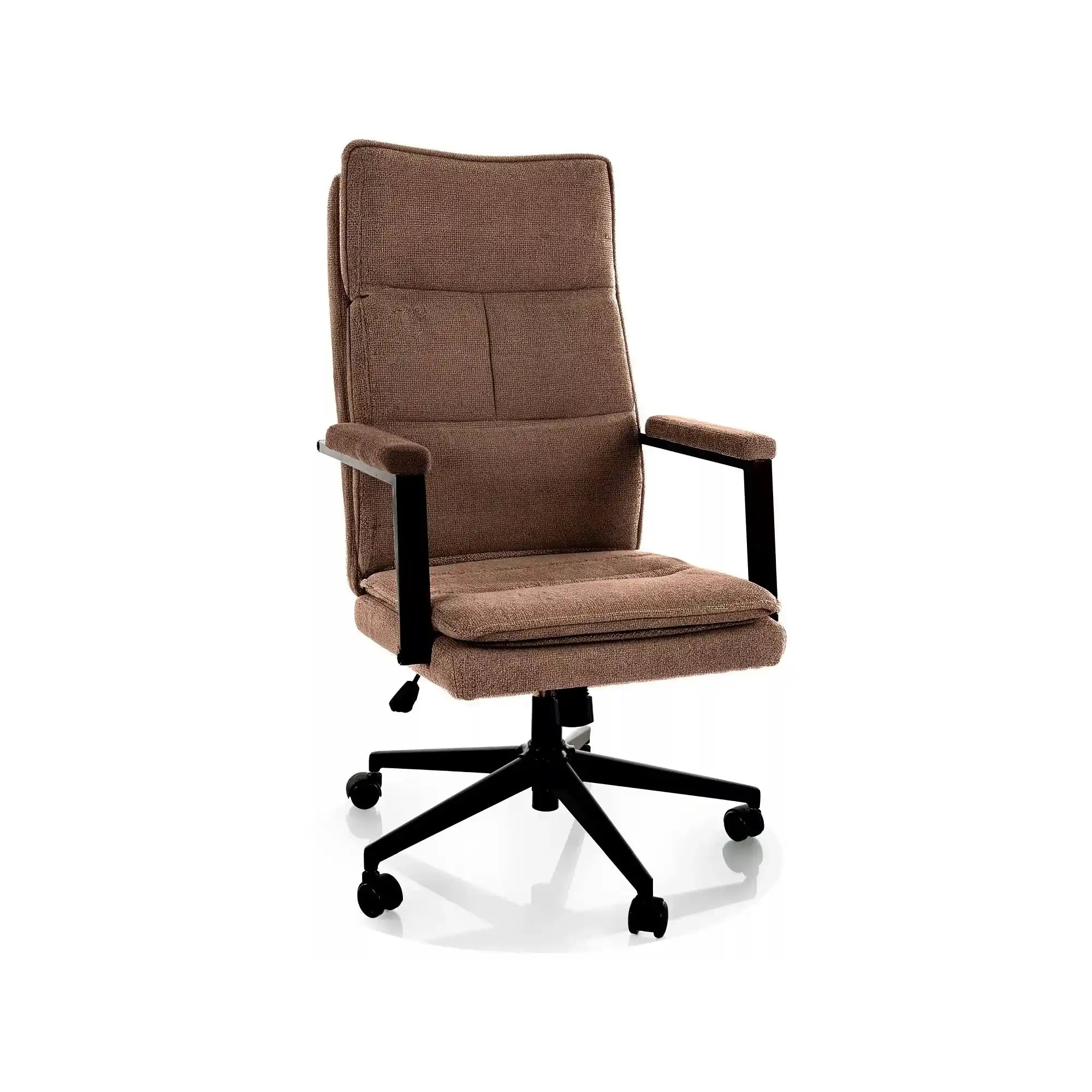 Scaun birou Q-091, bej închis, stofă, 62x48x111 cm