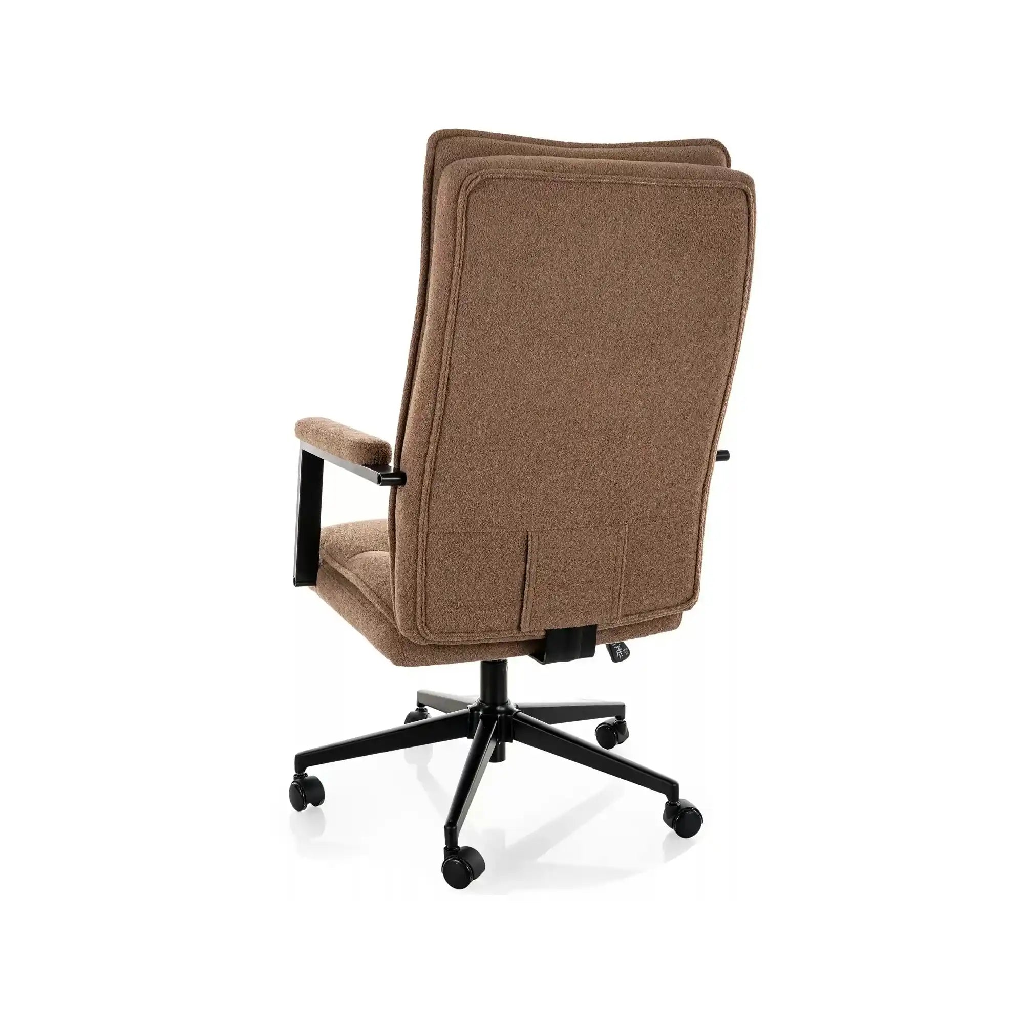 Scaun birou Q-091, bej închis, stofă, 62x48x111 cm