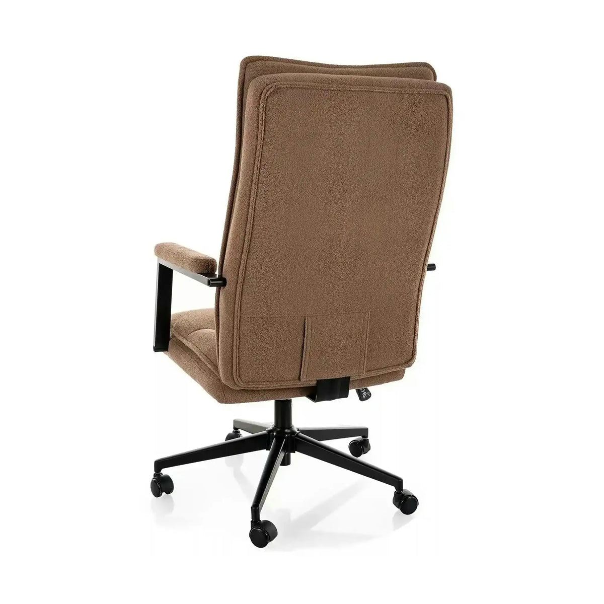 Scaun birou Q-091, bej închis, stofă, 62x48x111 cm