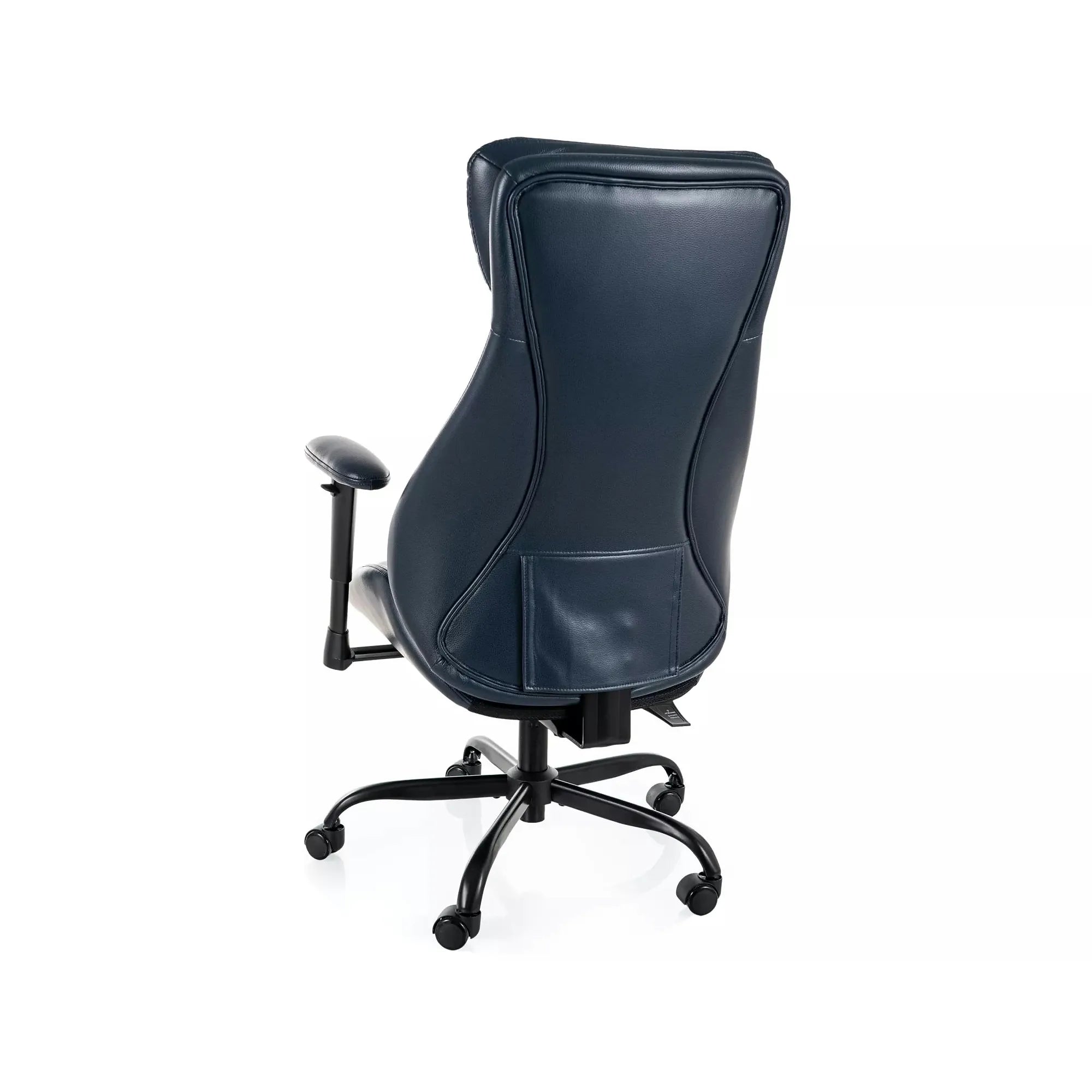 Scaun birou Q-092, albastru, piele ecologică, 70x47x110 cm