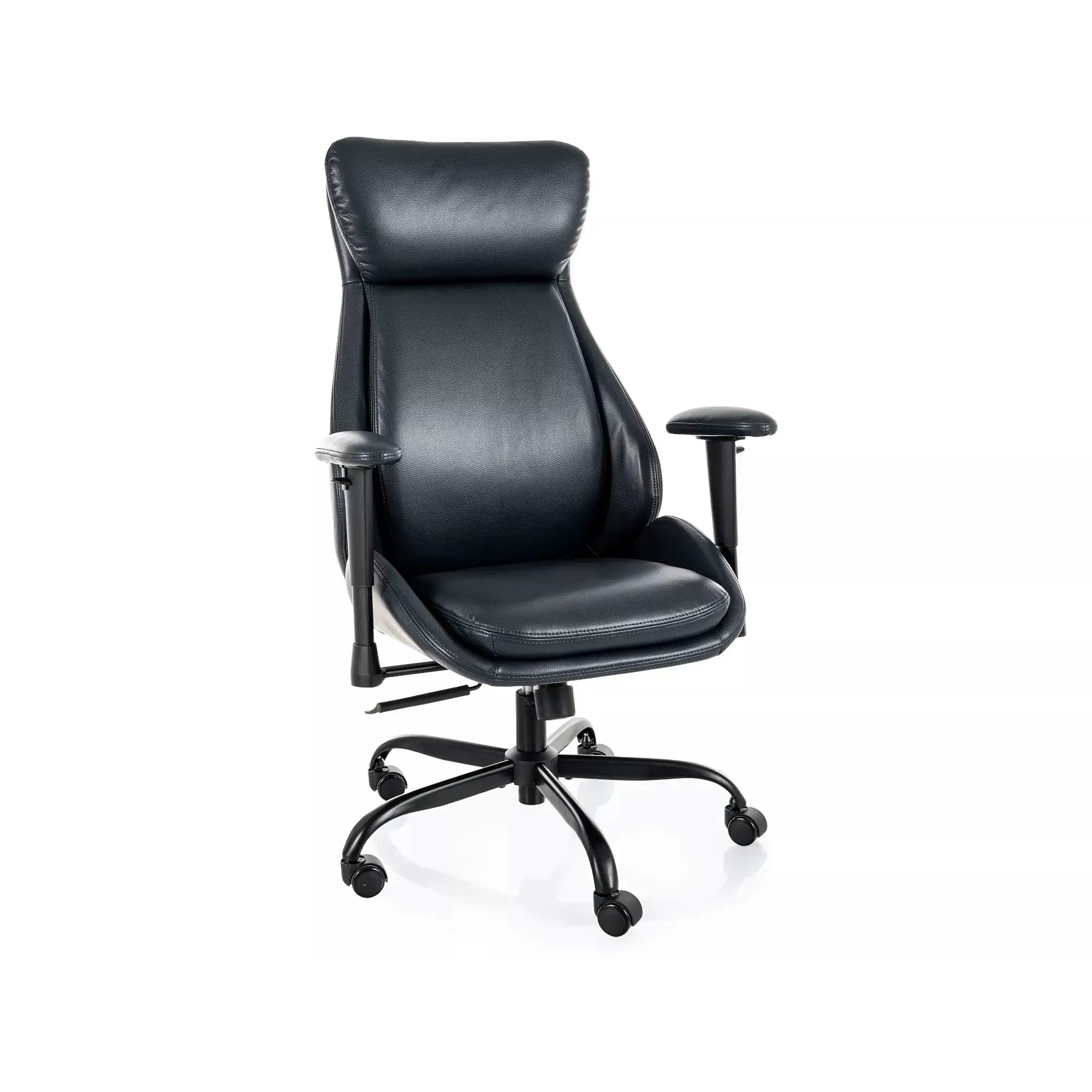 Scaun birou Q-092, negru, piele ecologică, 70x47x110 cm