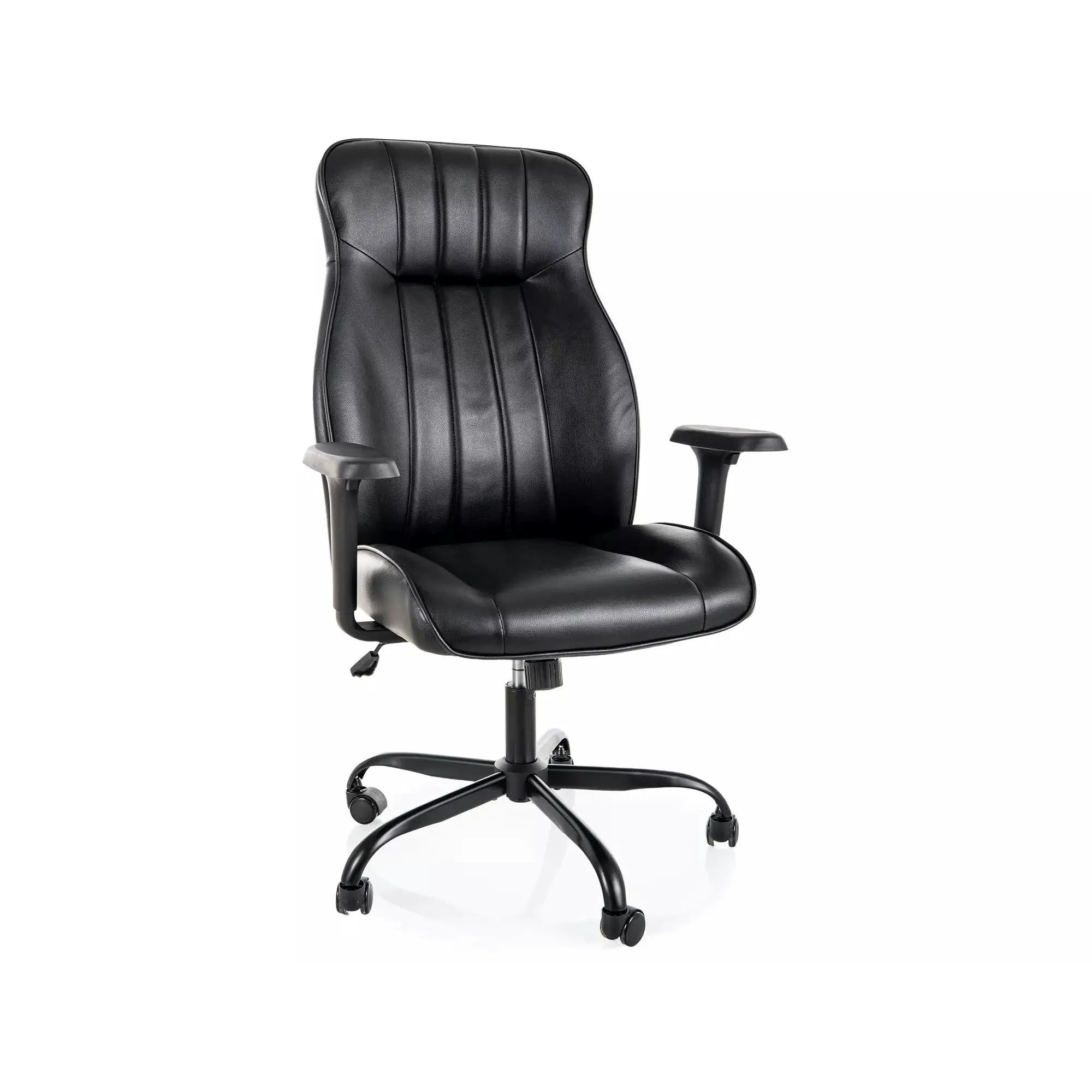 Scaun birou Q-093, negru, piele ecologică, 69x47x112 cm
