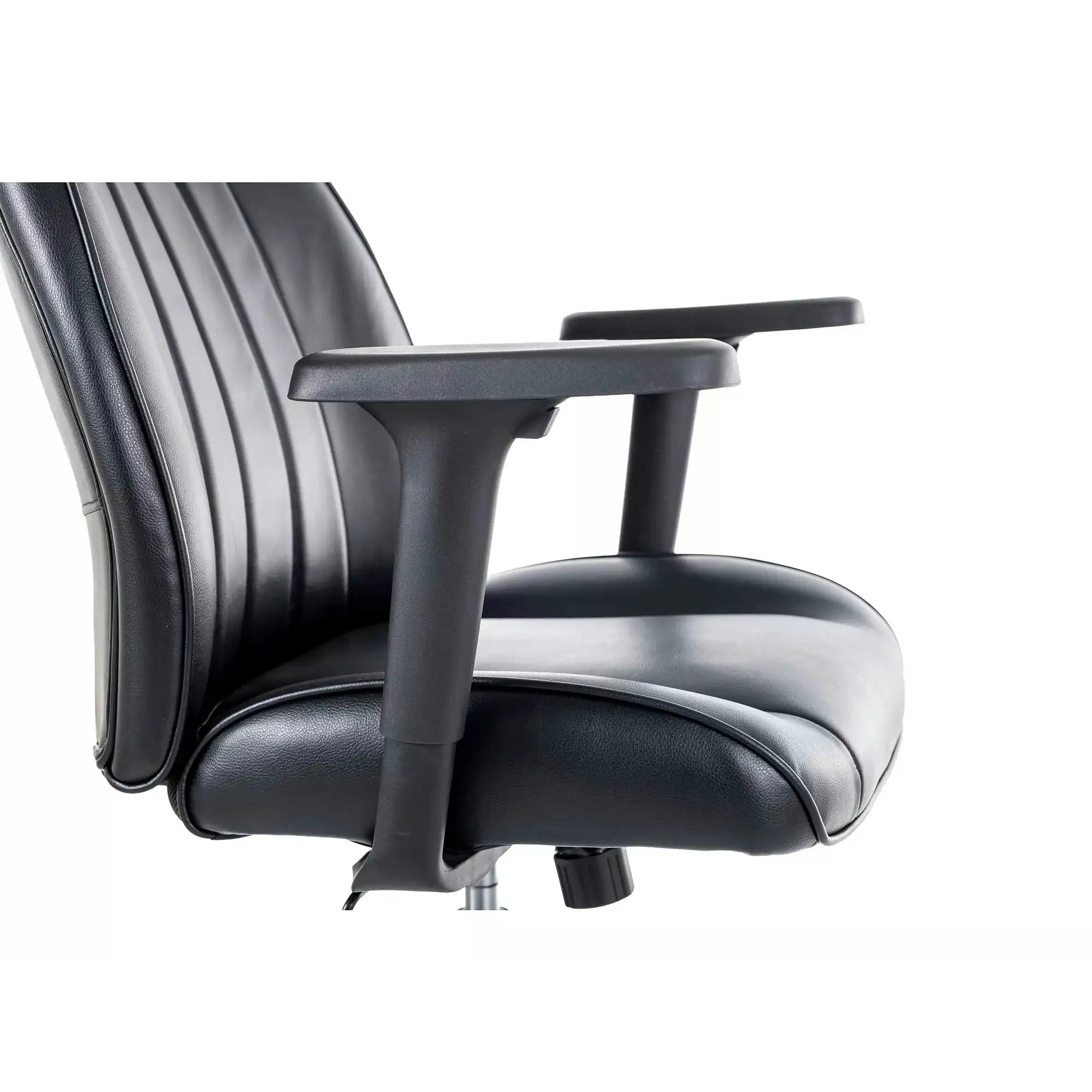 Scaun birou Q-093, negru, piele ecologică, 69x47x112 cm