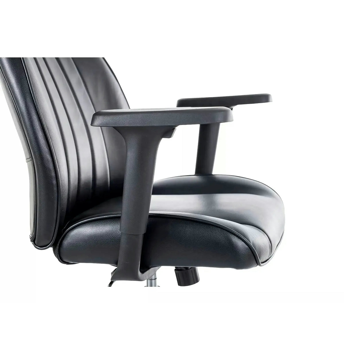Scaun birou Q-093, negru, piele ecologică, 69x47x112 cm