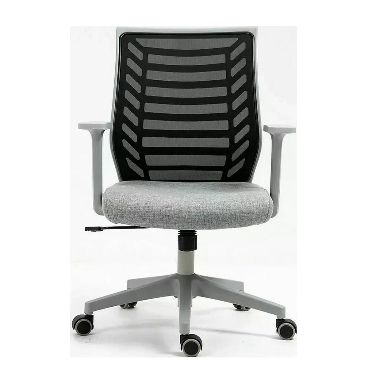 Scaun birou Q-320, gri/negru, stofa/plastic, 60x44x93/103 cm