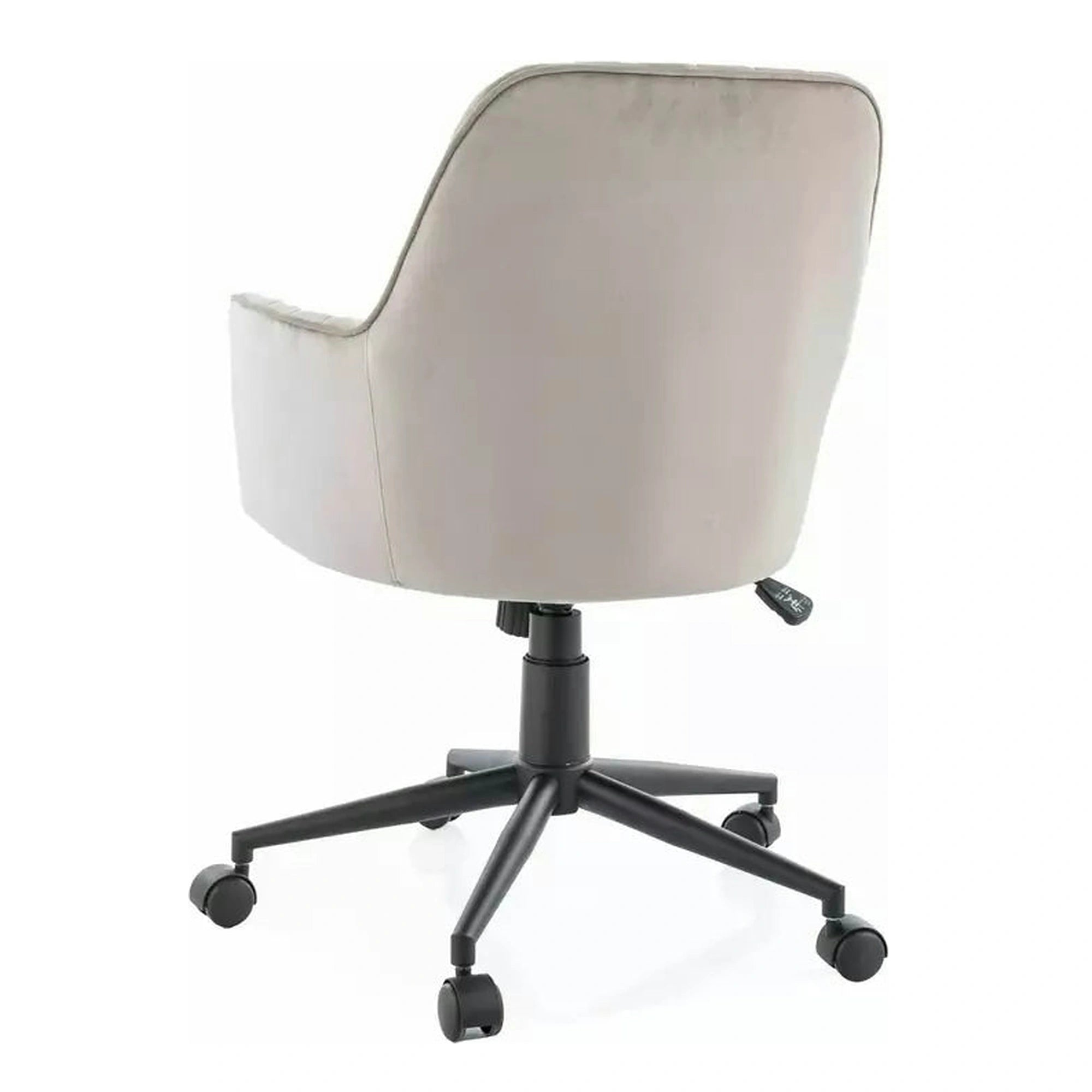 Scaun birou Q-886, bej inchis - Bluvel 40/negru, stofa catifelata/metal, 58x44x83/91 cm