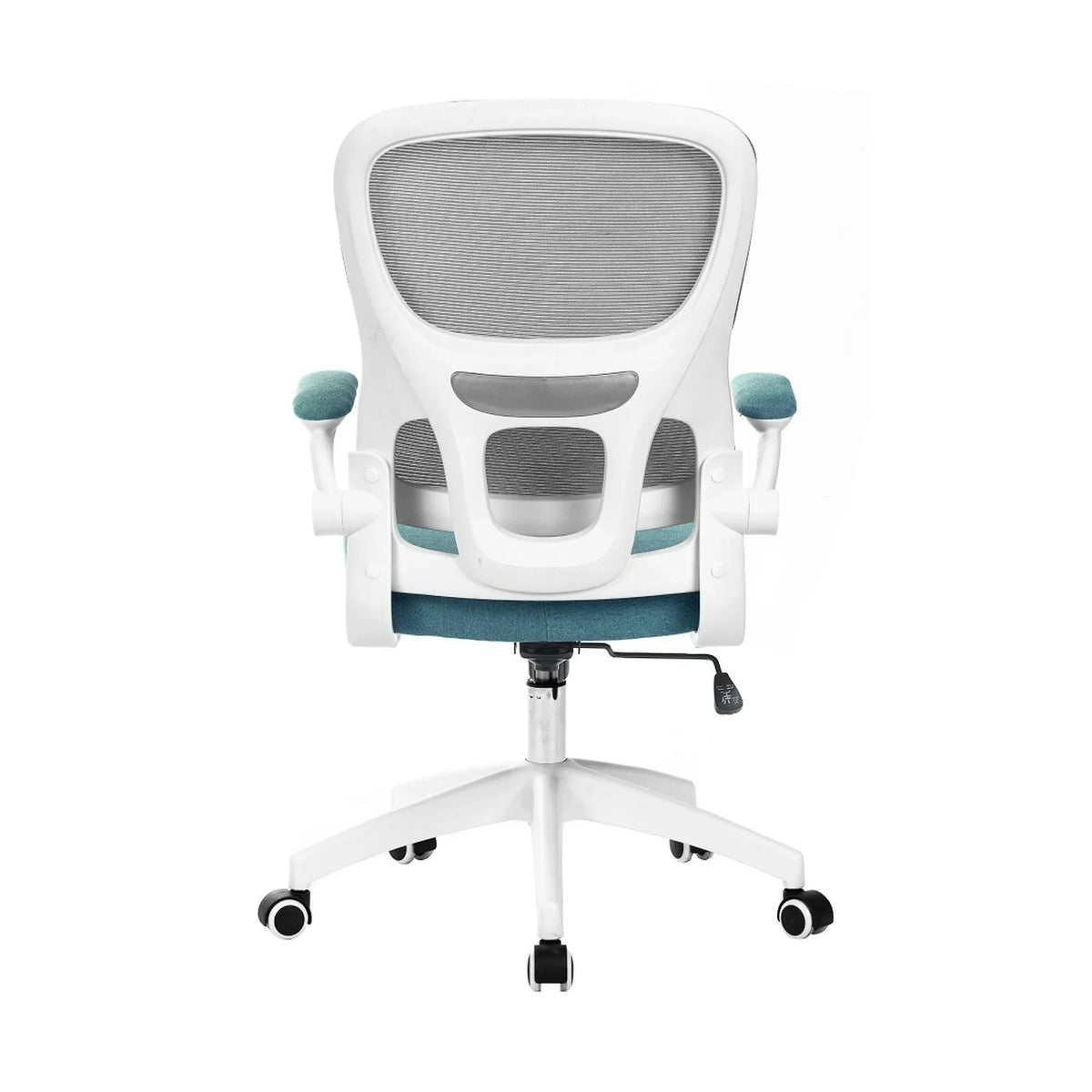 Scaun birou RAMIRO, gri/alb/verde menta, plasa/stofa clasica/plastic, 65x68x110 cm