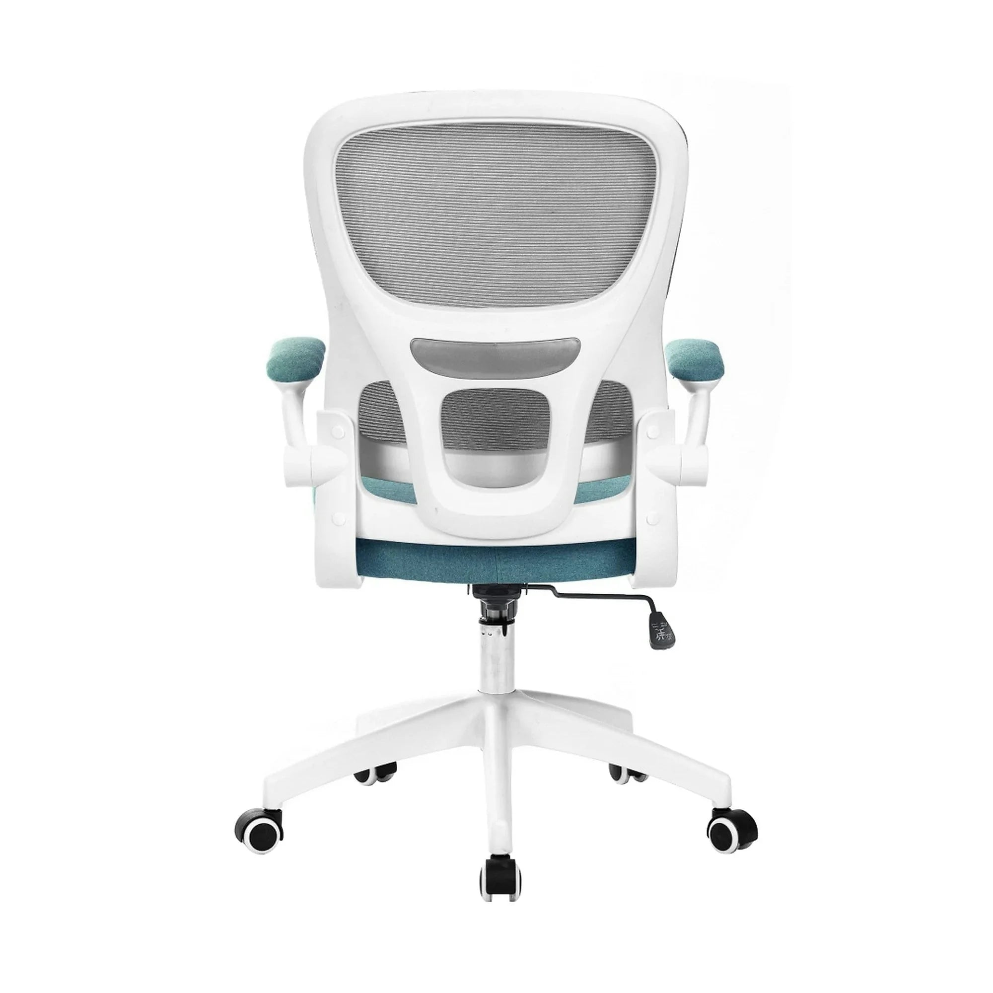 Scaun birou RAMIRO, gri/alb/verde menta, plasa/stofa clasica/plastic, 65x68x110 cm