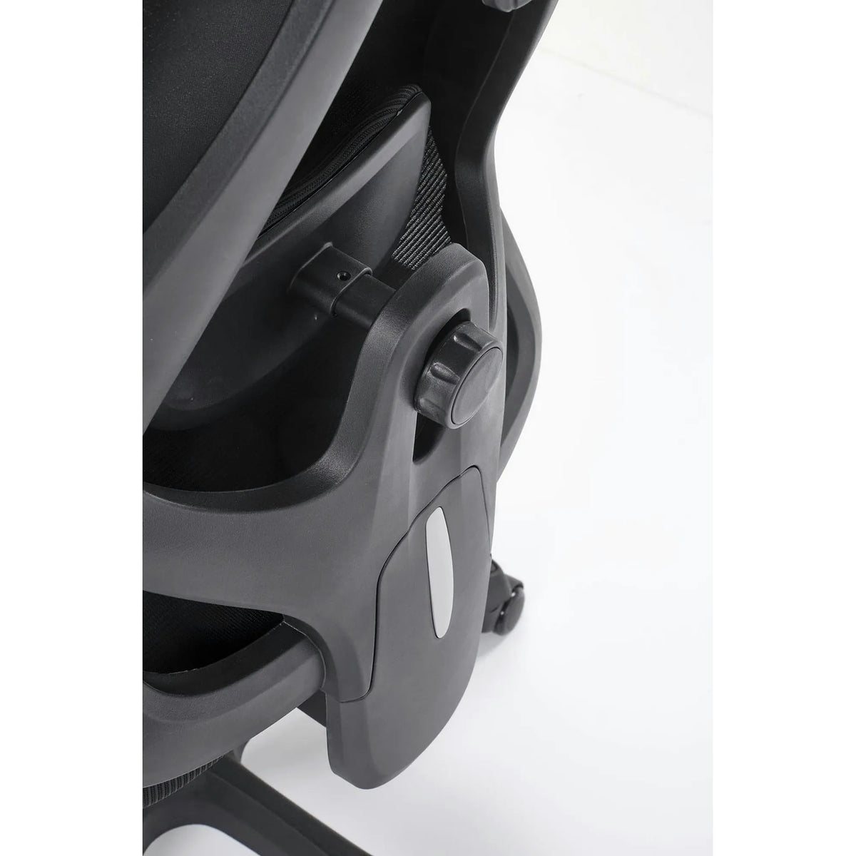 Scaun birou RAMOS, negru, panza/plasa, 65x60x121/129 cm