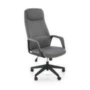Scaun birou RAZOR, gri/negru, piele ecologica, 66x73x116-124 cm