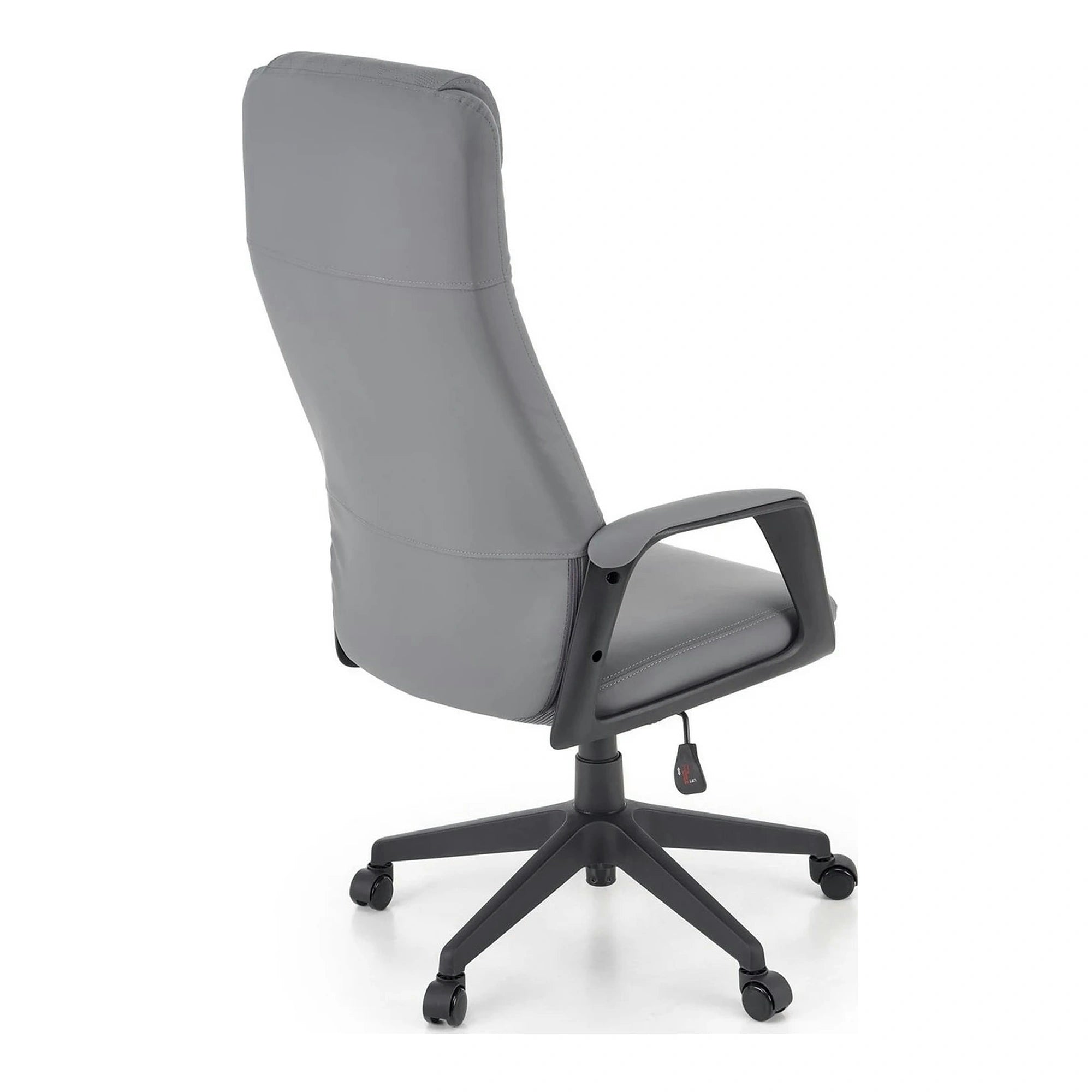 Scaun birou RAZOR, gri/negru, piele ecologica, 66x73x116-124 cm