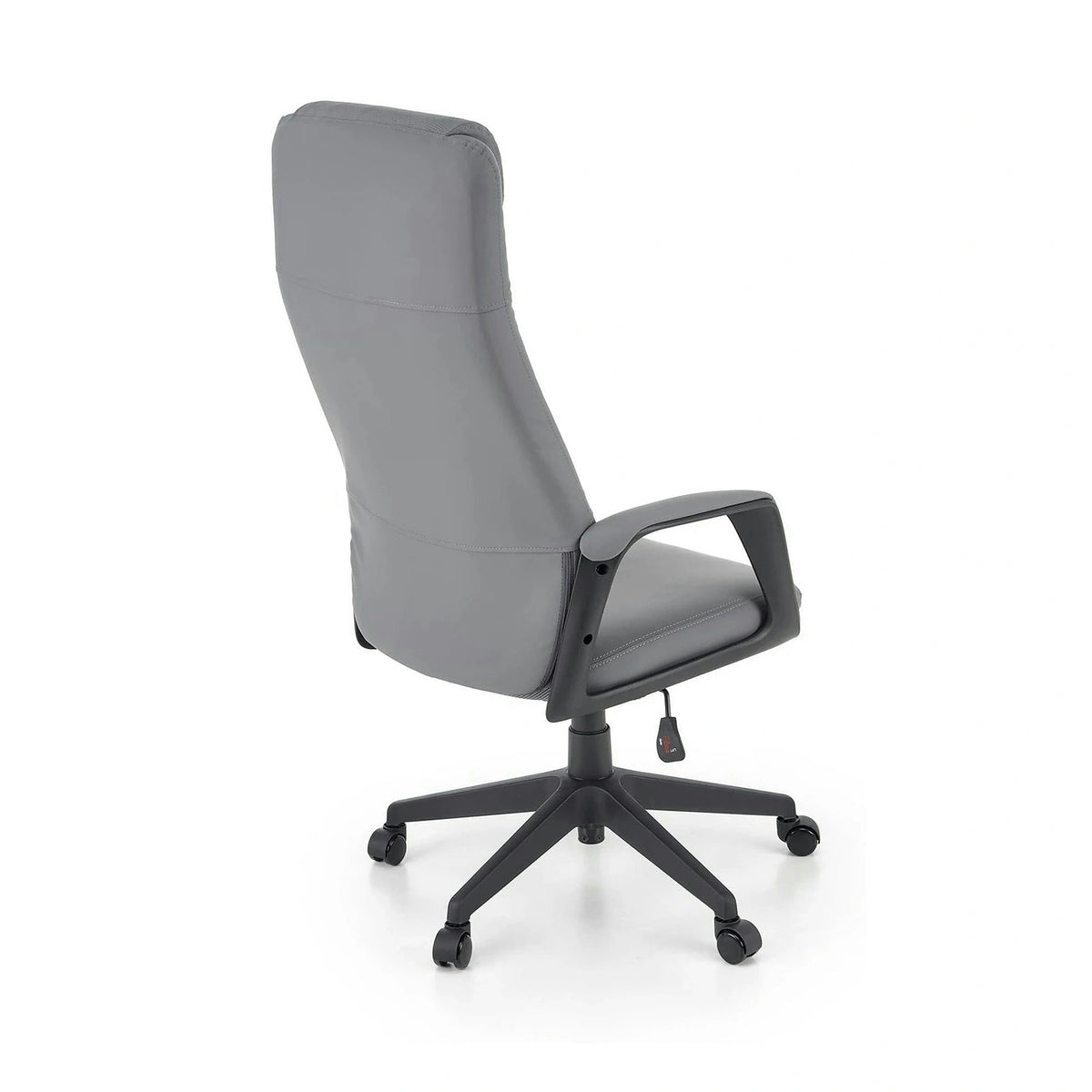 Scaun birou RAZOR, gri/negru, piele ecologica, 66x73x116-124 cm