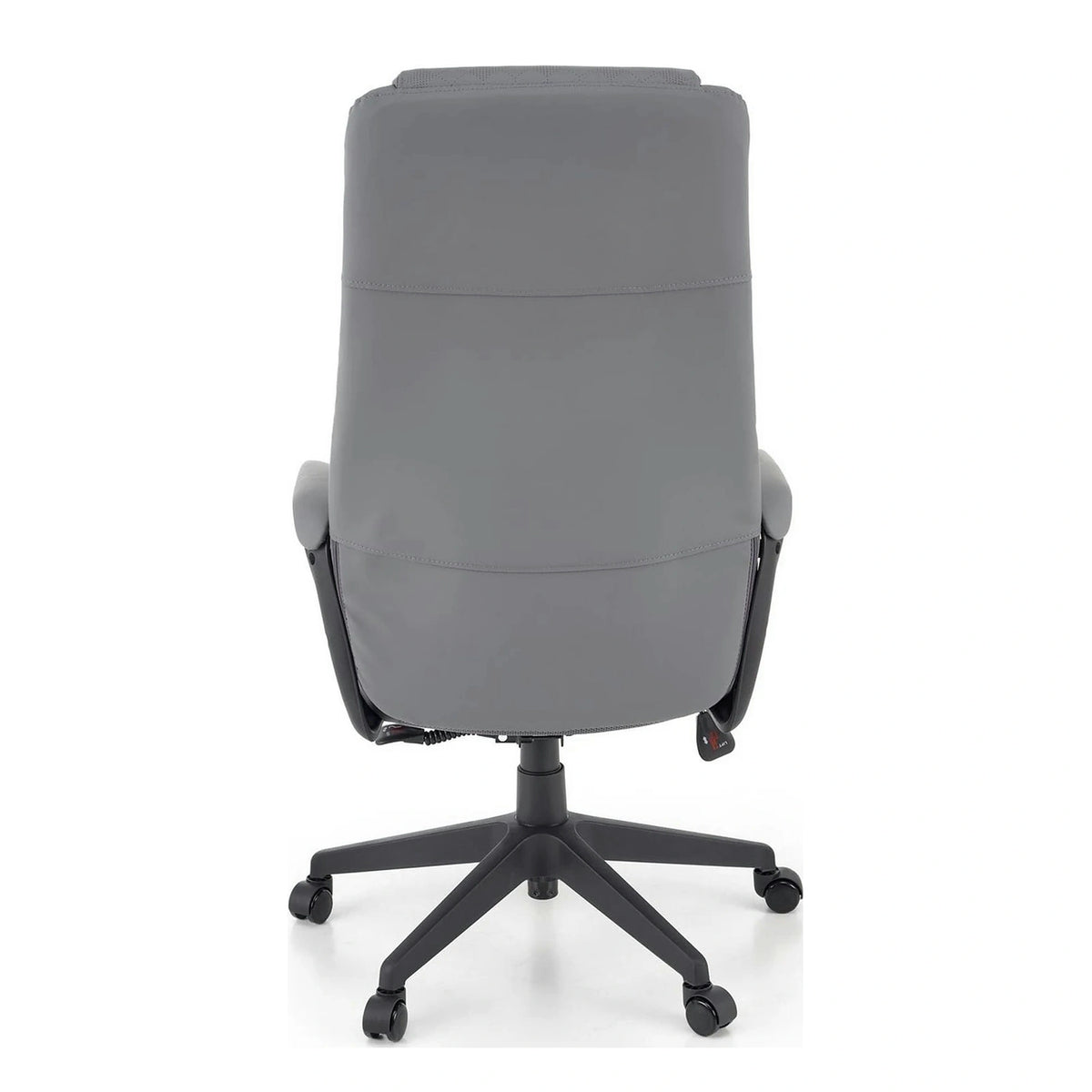 Scaun birou RAZOR, gri/negru, piele ecologica, 66x73x116-124 cm