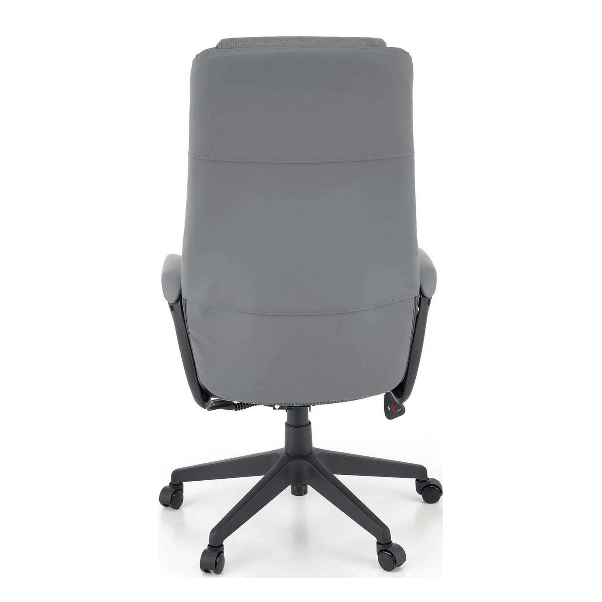 Scaun birou RAZOR, gri/negru, piele ecologica, 66x73x116-124 cm