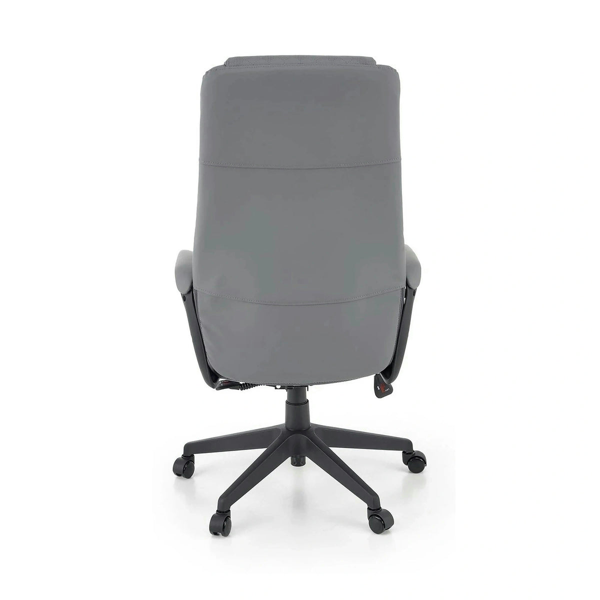 Scaun birou RAZOR, gri/negru, piele ecologica, 66x73x116-124 cm