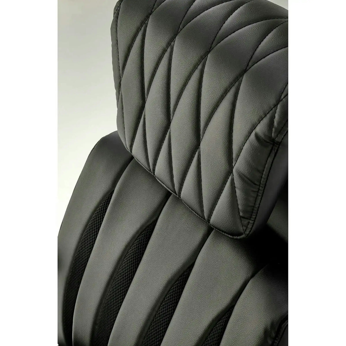 Scaun birou ROMANO, negru, piele ecologica/metal, 65x72x113/121 cm