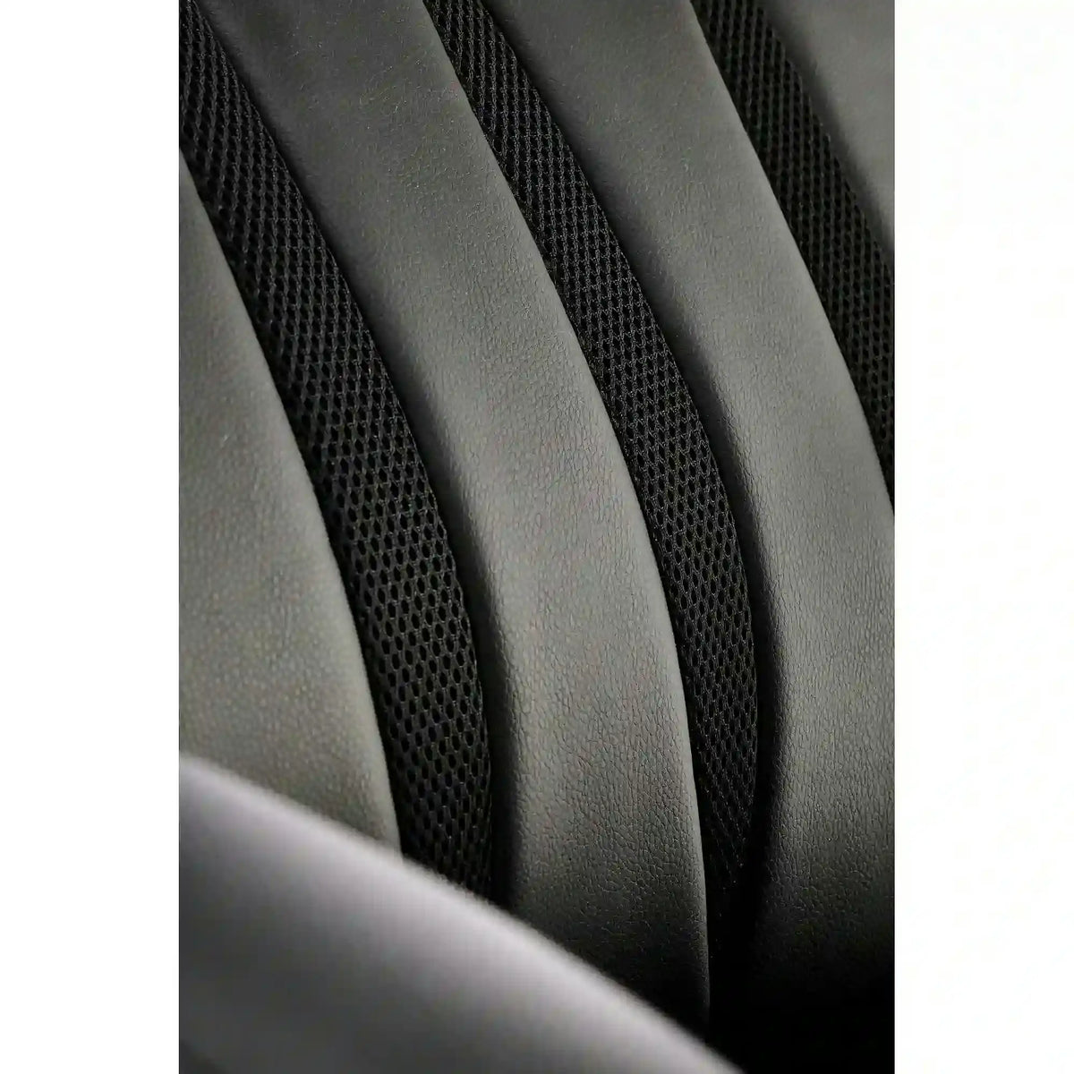 Scaun birou ROMANO, negru, piele ecologica/metal, 65x72x113/121 cm