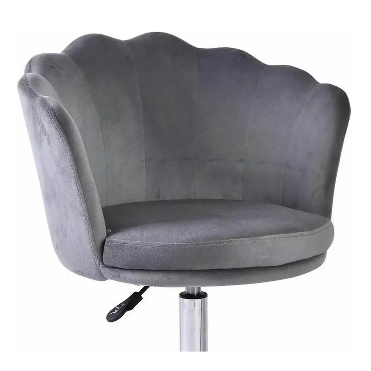 Scaun birou ROSE, gri, stofa catifelata/metal, 56x41x74/82 cm