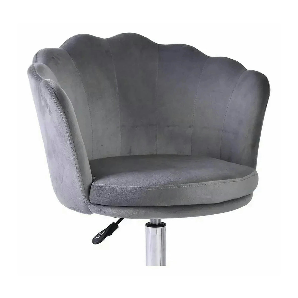 Scaun birou ROSE, gri, stofa catifelata/metal, 56x41x74/82 cm