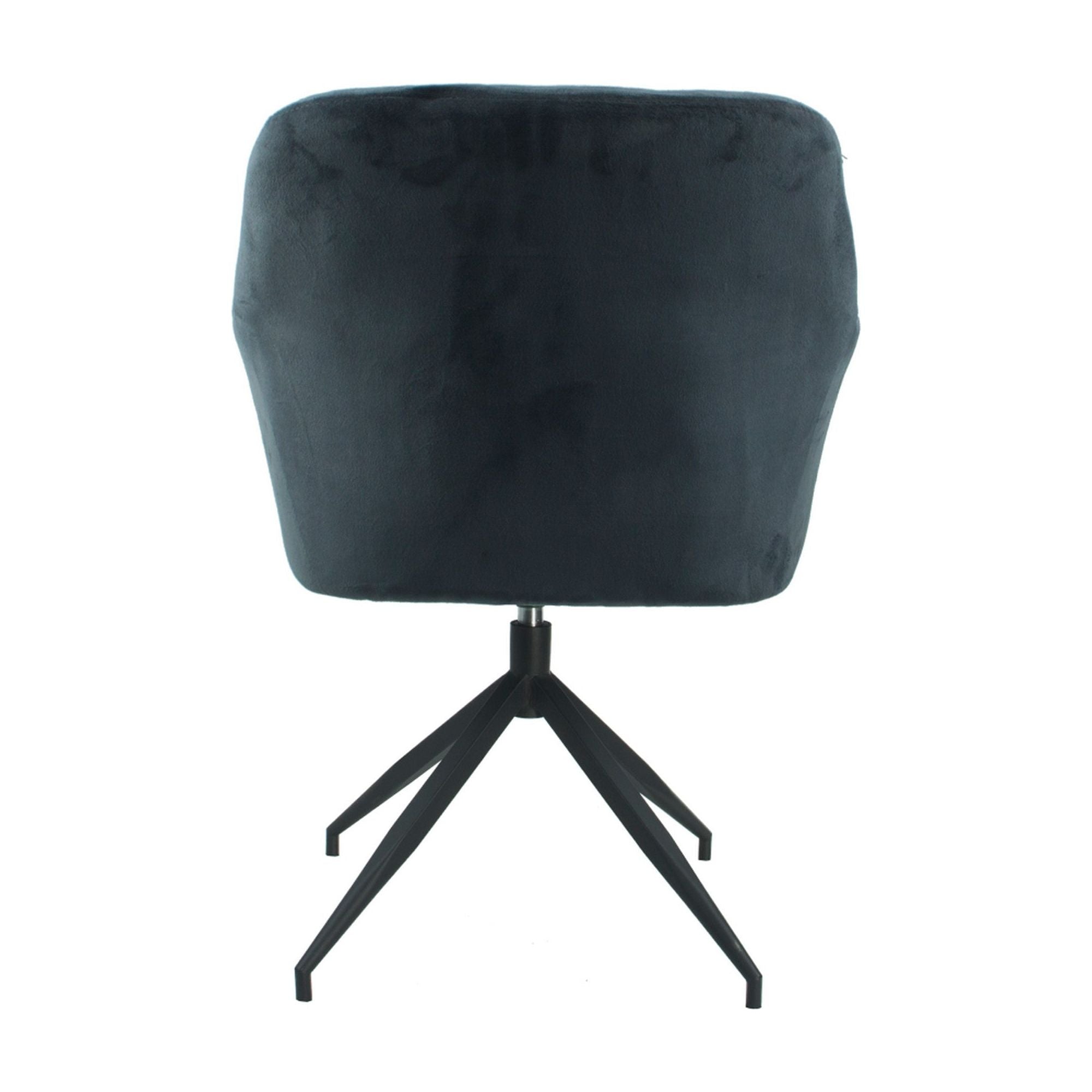 Scaun birou rotativ VELEZA NEW,  gri inchis/negru, stofa catifelata/metal, 66x66x83 cm