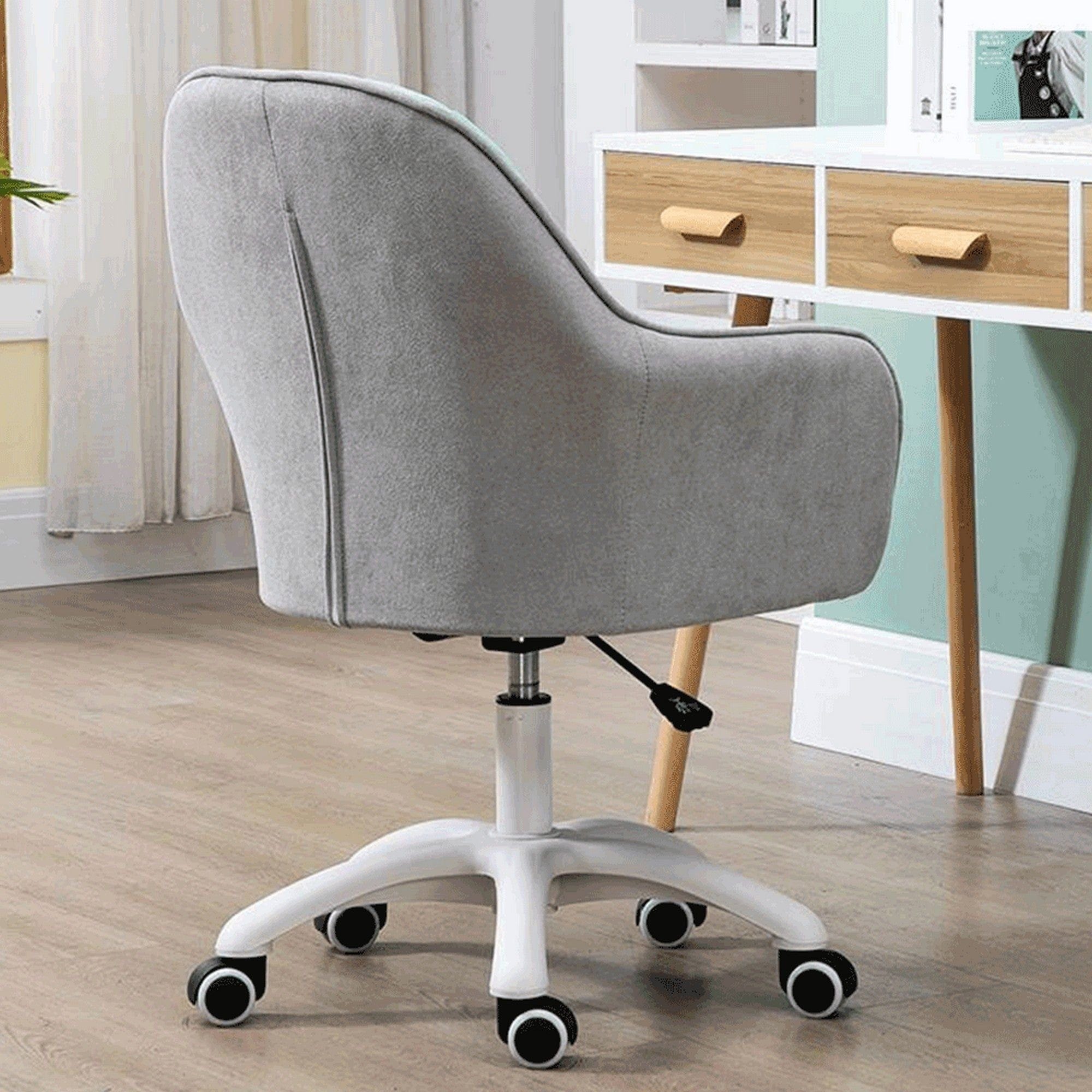 Scaun birou SANTY, gri, metal/stofa, 60x62x85/99 cm