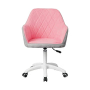 Scaun birou SANTY, roz/gri, metal/stofa, 60x62x85/100 cm
