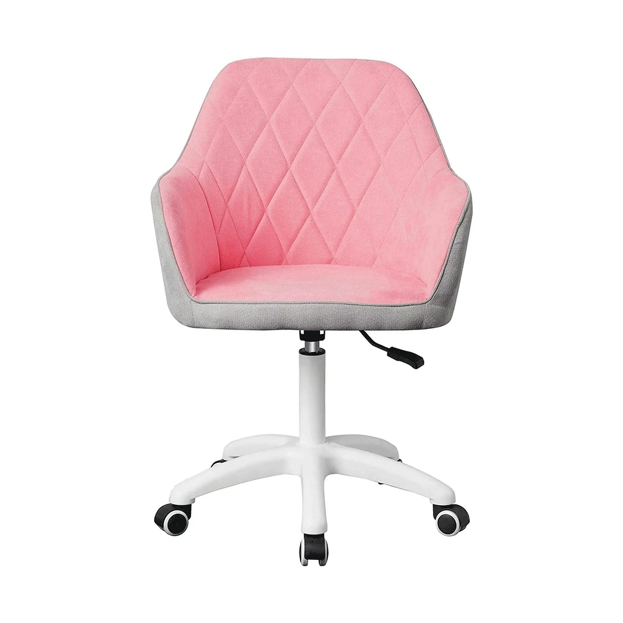 Scaun birou SANTY, roz/gri, metal/stofa, 60x62x85/100 cm