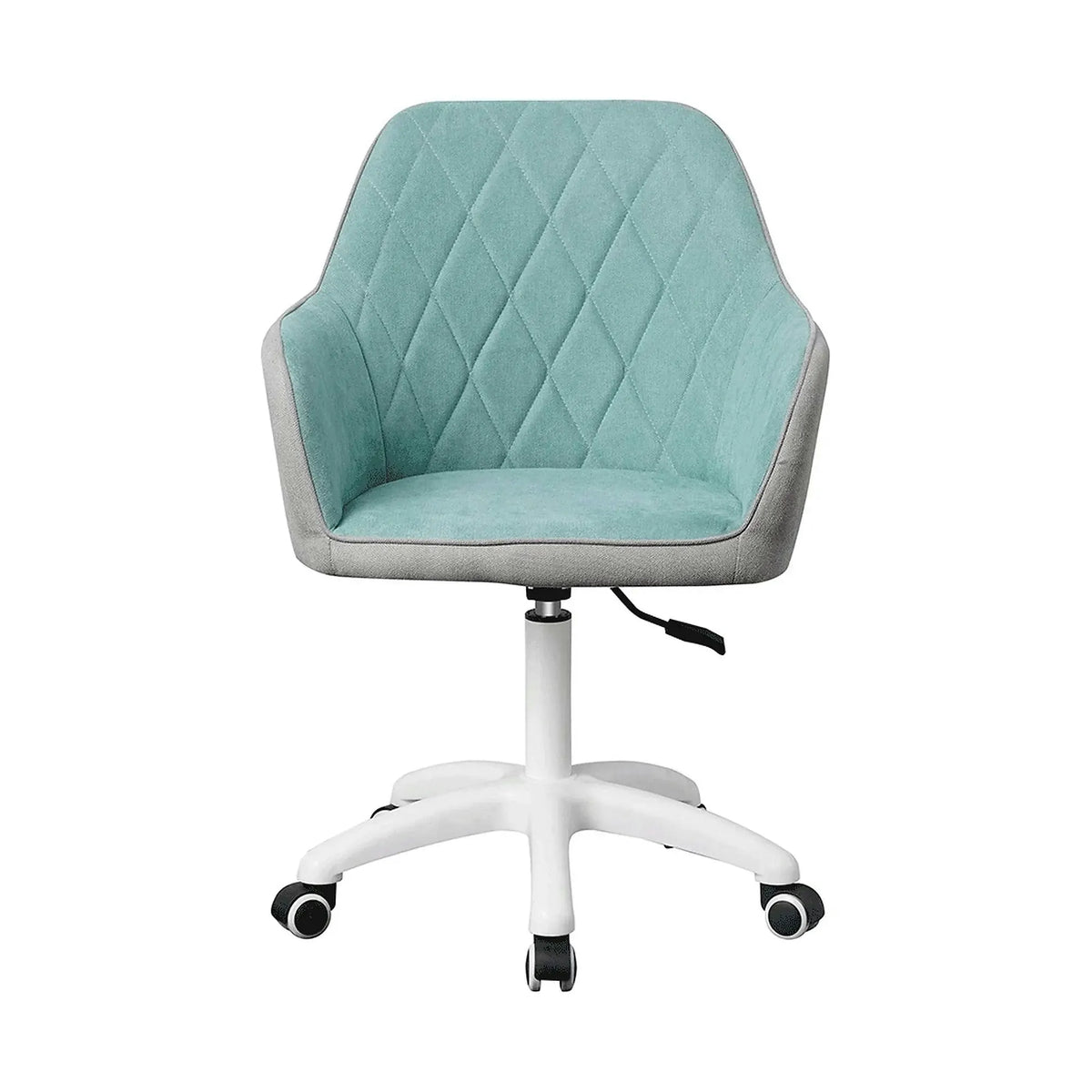 Scaun birou SANTY, verde menta/gri, metal/stofa, 60x62x85/100 cm