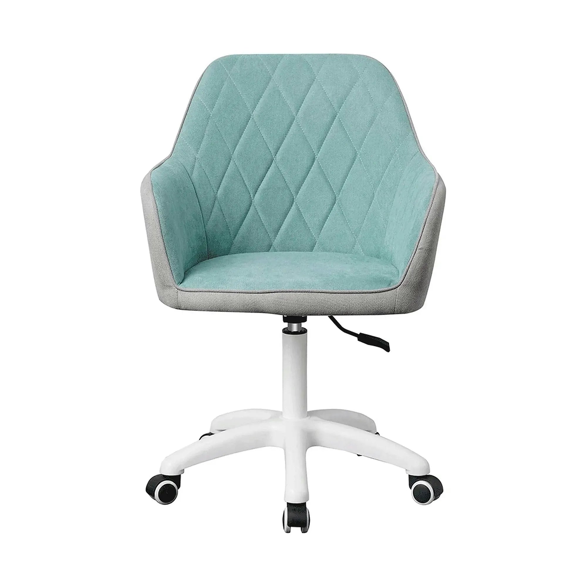 Scaun birou SANTY, verde menta/gri, metal/stofa, 60x62x85/100 cm