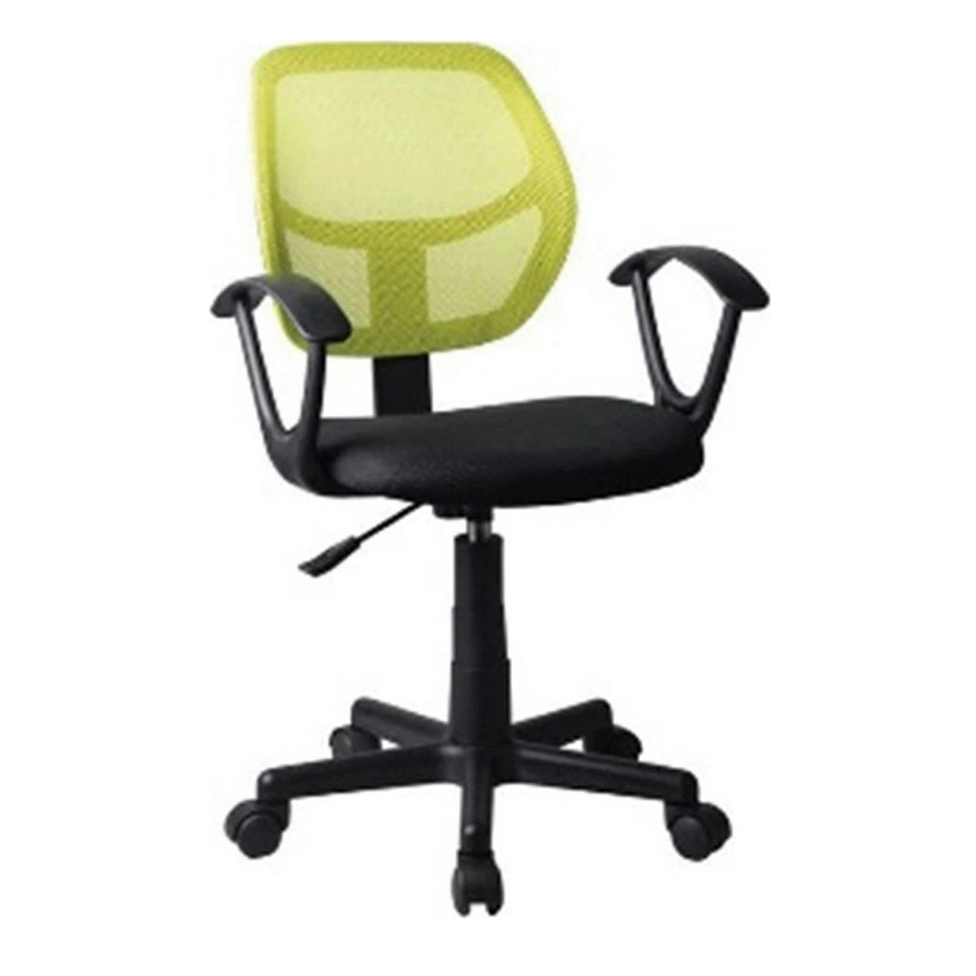 Scaun birou SIMBA, negru/galben, stofa/plasa, 52x49x79/91 cm