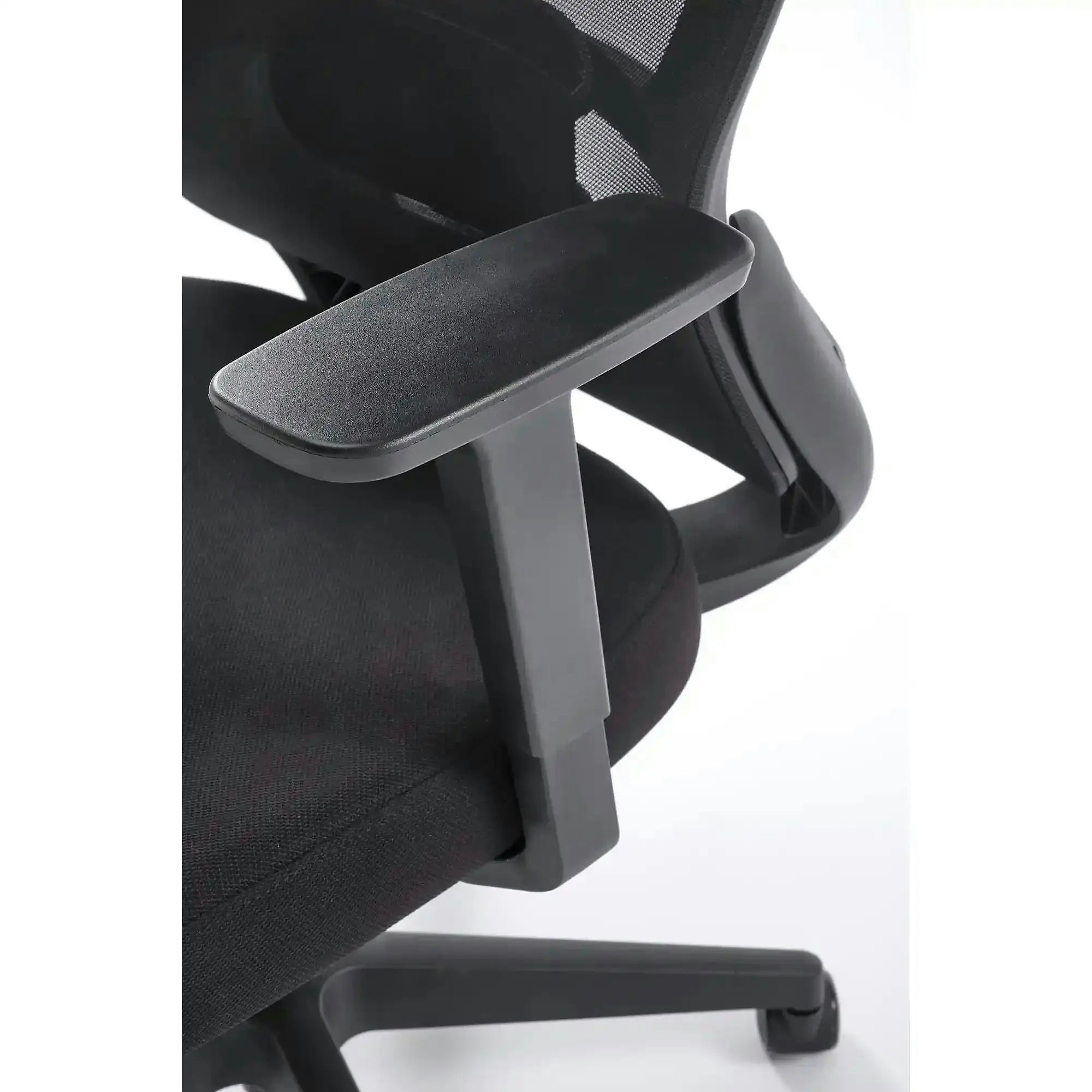 Scaun birou SONAR, negru, panza/plasa, 65x65x118/128 cm