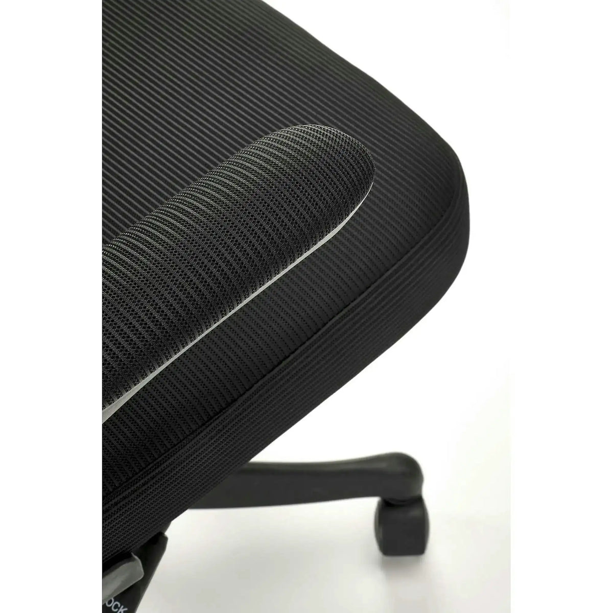 Scaun birou SOREN, negru, stofa clasica/plastic, 62x62x116/124 cm