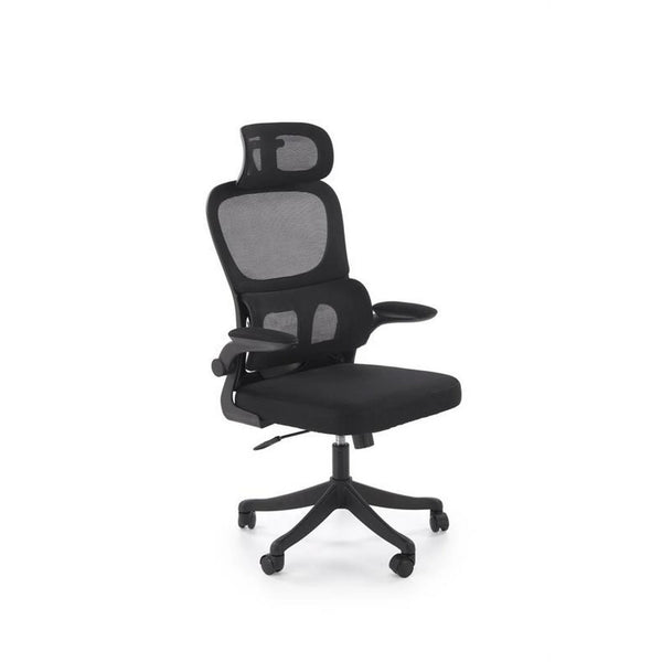 Scaun birou SOREN, negru, stofa clasica/plastic, 62x62x116/124 cm