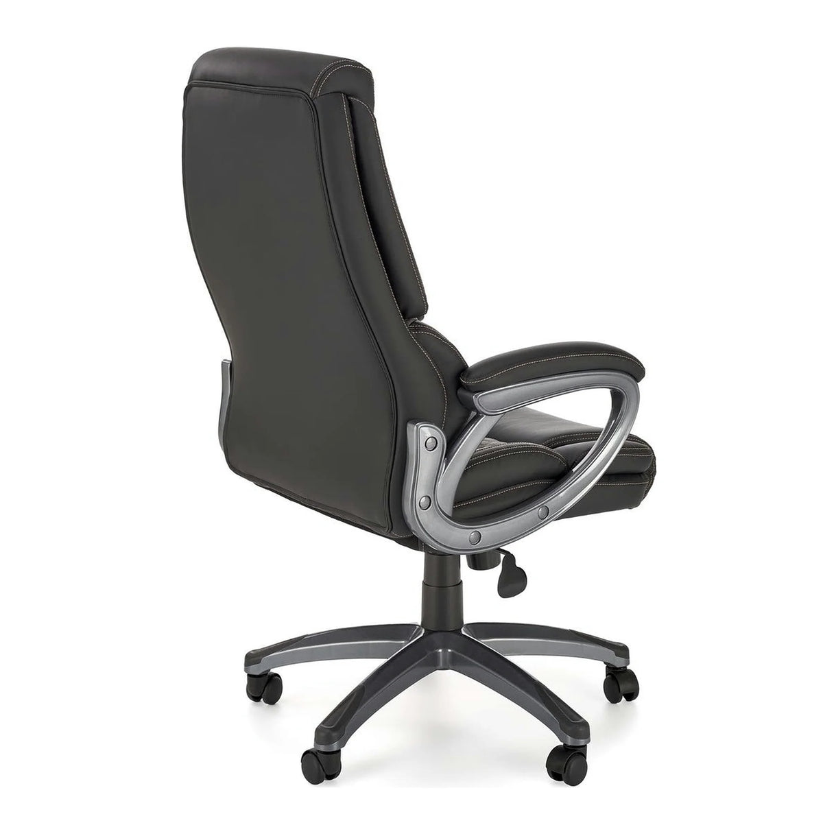 Scaun birou STEVEN, negru/gri, piele ecologica/panza, 65x70x111/119 cm