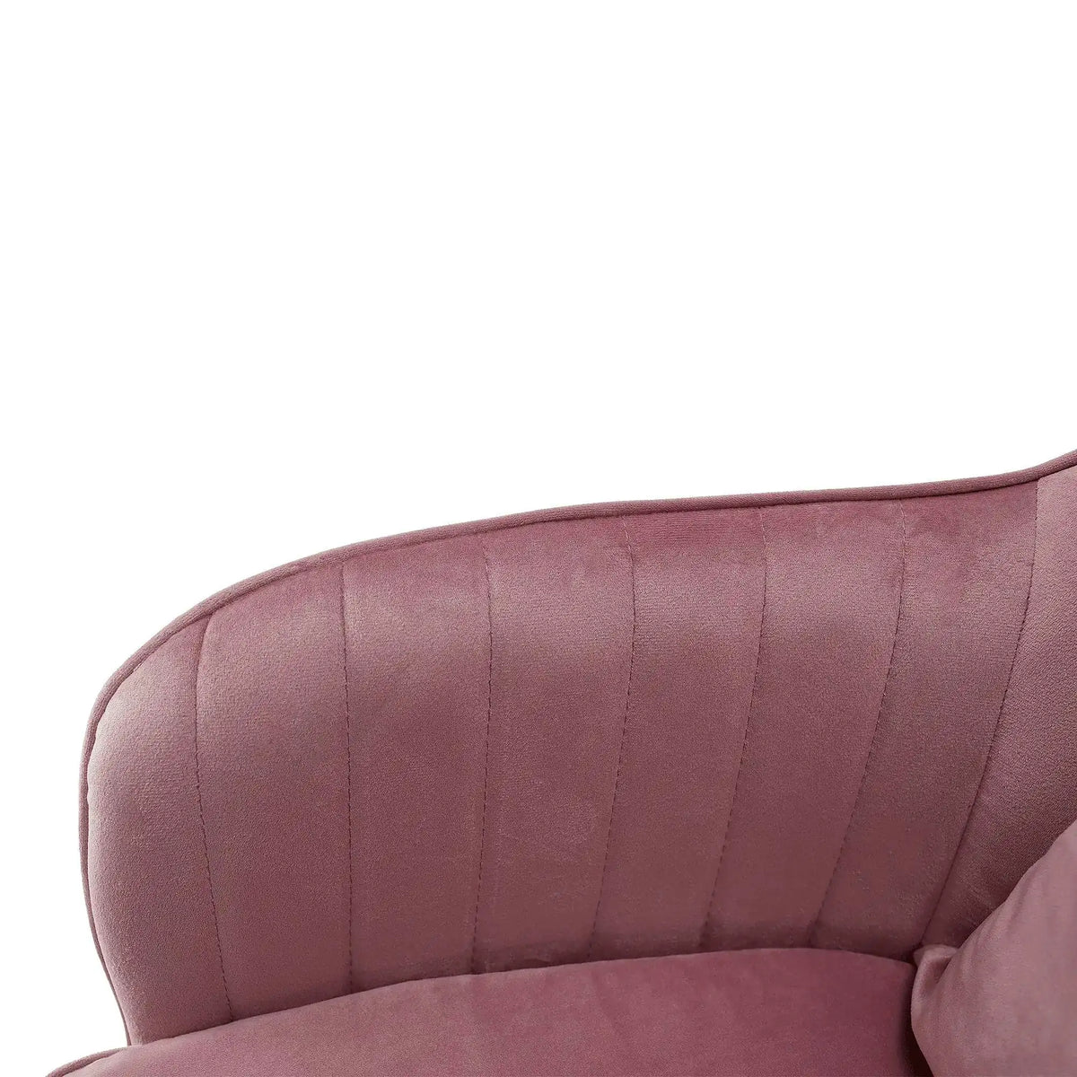 Scaun birou stofa catifelata KLIAN, roz/crom, 59x61x87/101 cm