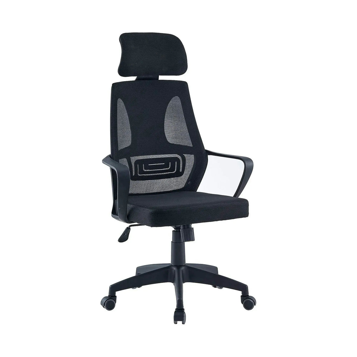 Scaun birou TAXIS NEW, negru, plasa/plastic, 66x66x115/124 cm