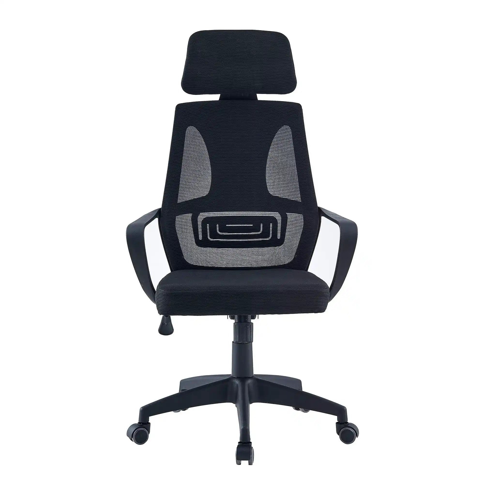 Scaun birou TAXIS NEW, negru, plasa/plastic, 66x66x115/124 cm
