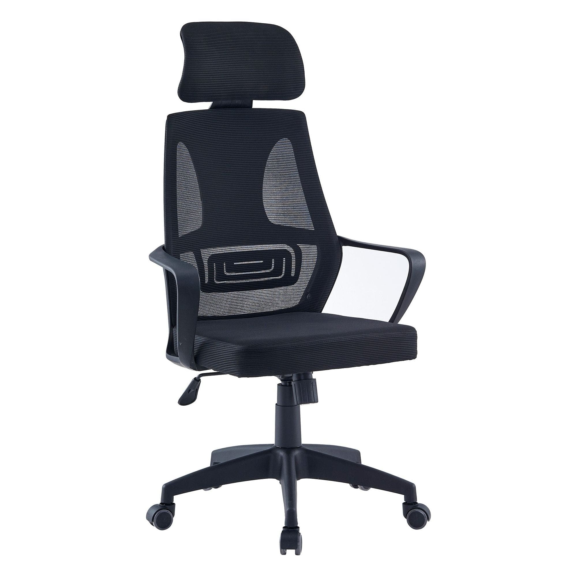 Scaun birou TAXIS NEW, negru, plasa/plastic, 66x66x115/124 cm