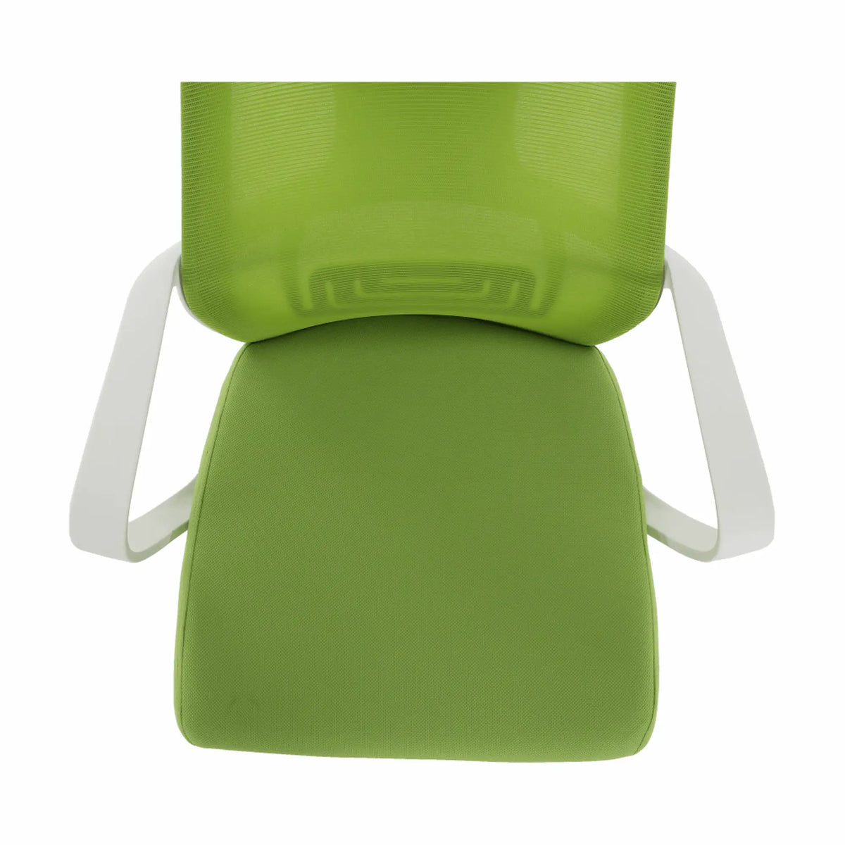 Scaun birou TAXIS, verde/alb/crom, stofa/plastic/metal, 64x63x118/127 cm